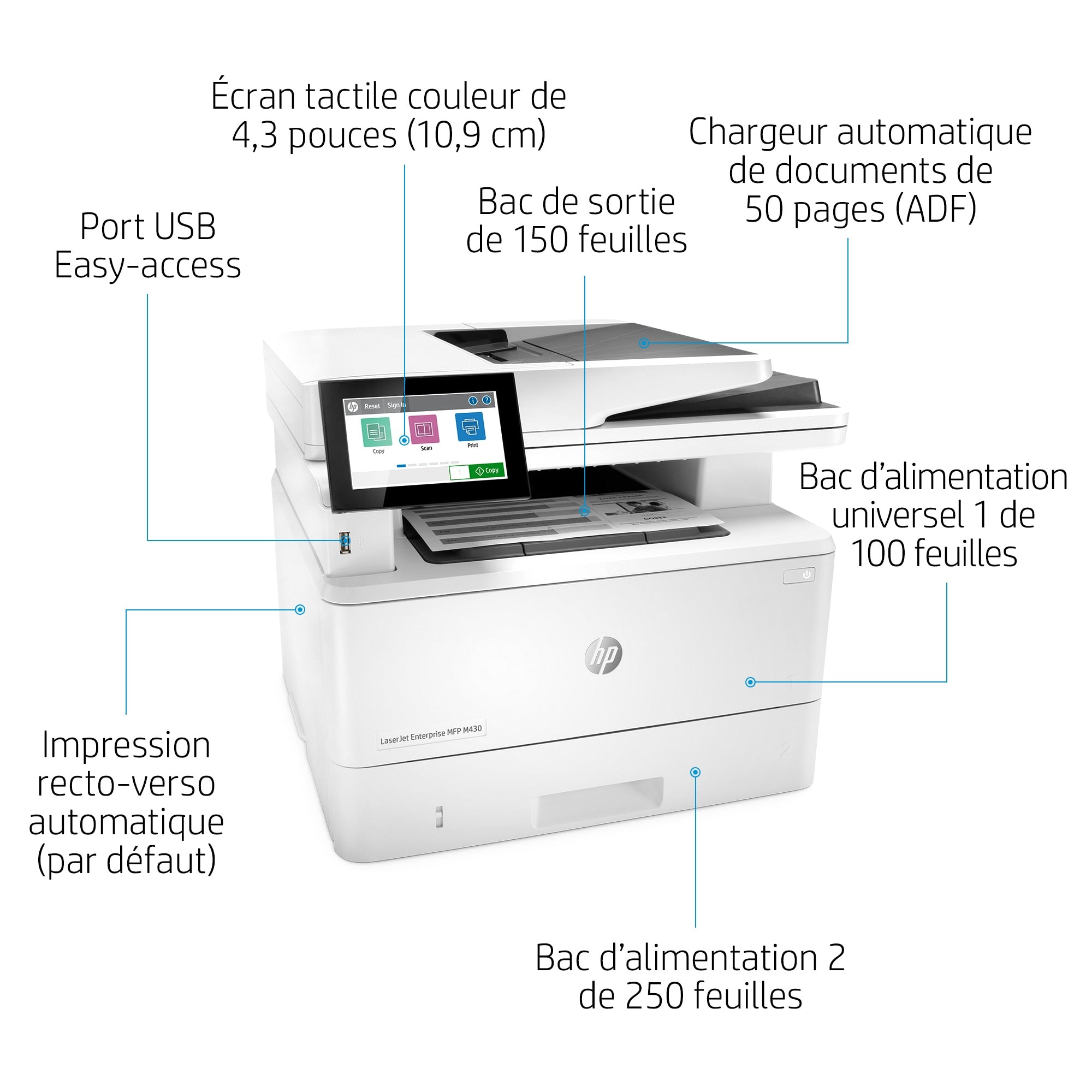 HP LaserJet Enterprise Imprimante multifonction M430f