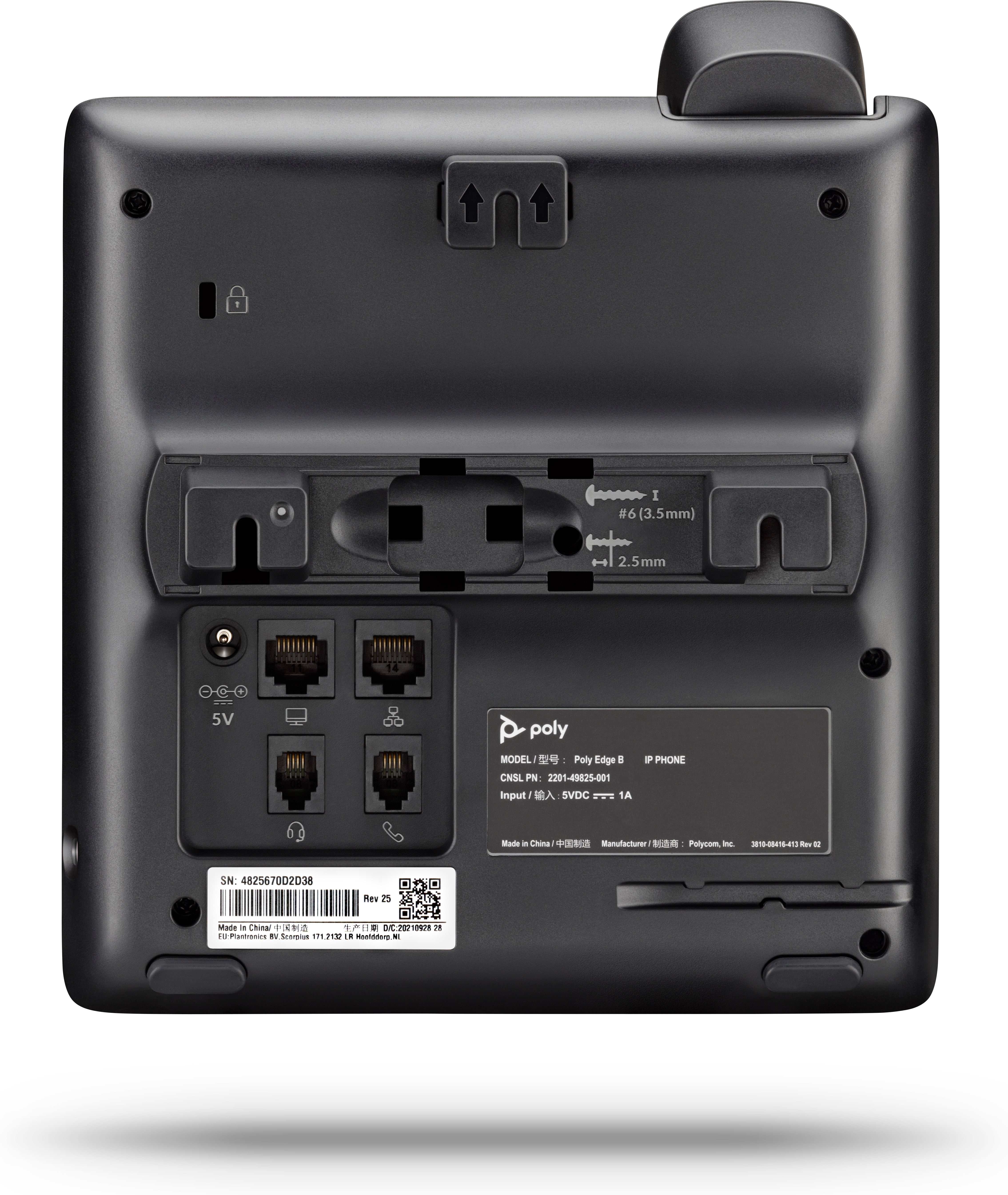 Poly Téléphone IP Edge B30 compatible PoE