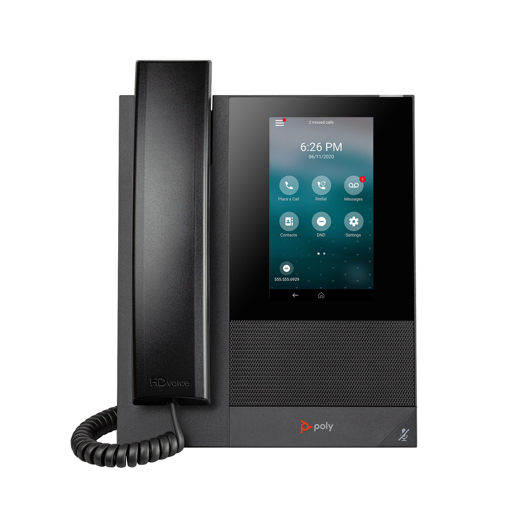 Poly Téléphone multimédia professionnel CCX 400 avec Open SIP et compatible PoE