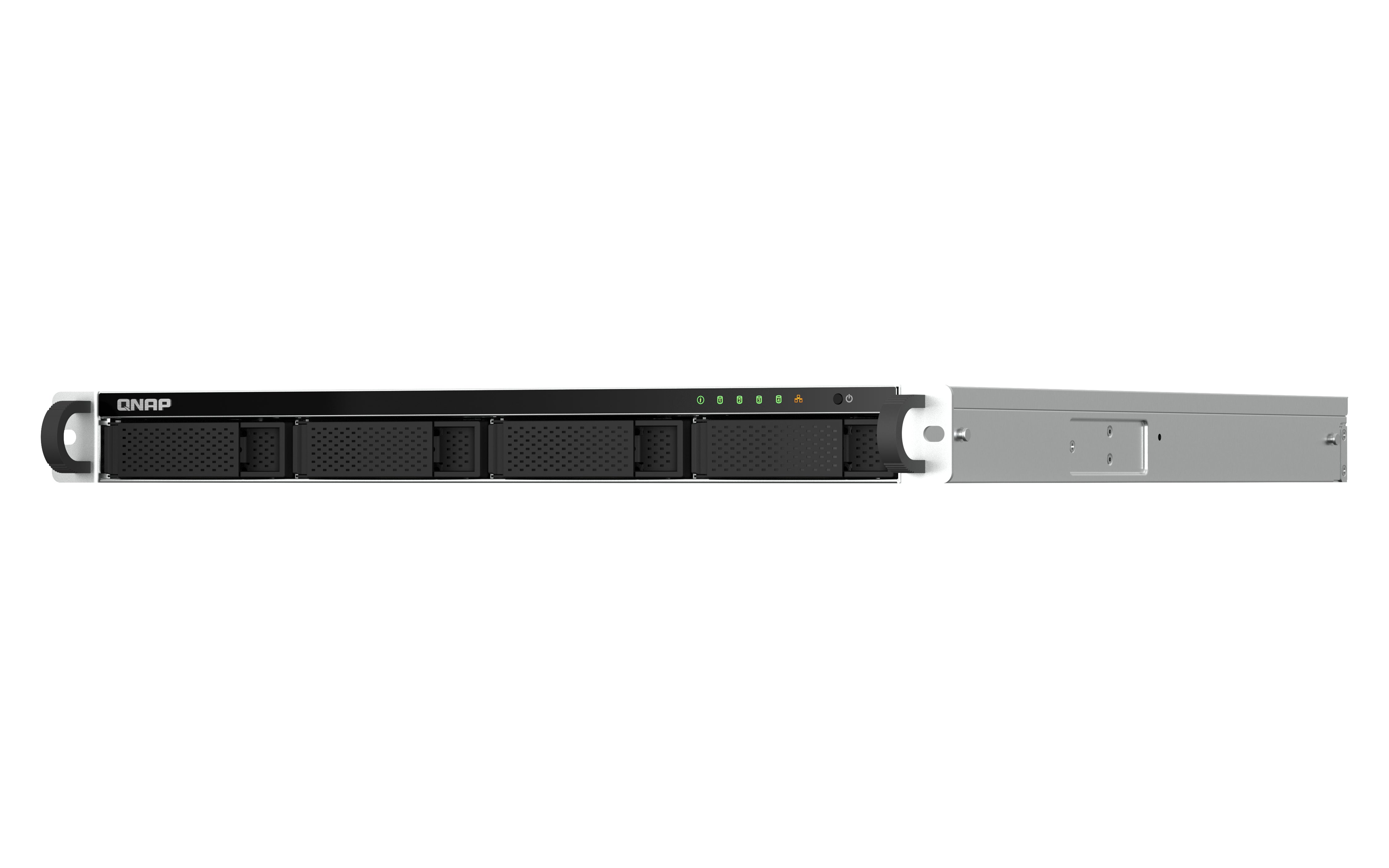QNAP TS-464U NAS Rack (1 U) Intel® Celeron® N5095 8 Go DDR4 0 To QNAP Turbo System Aluminium, Noir