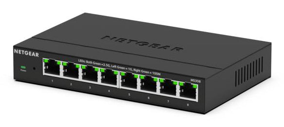 NETGEAR MS308 Non-géré 2.5G Ethernet (100/1000/2500) Noir