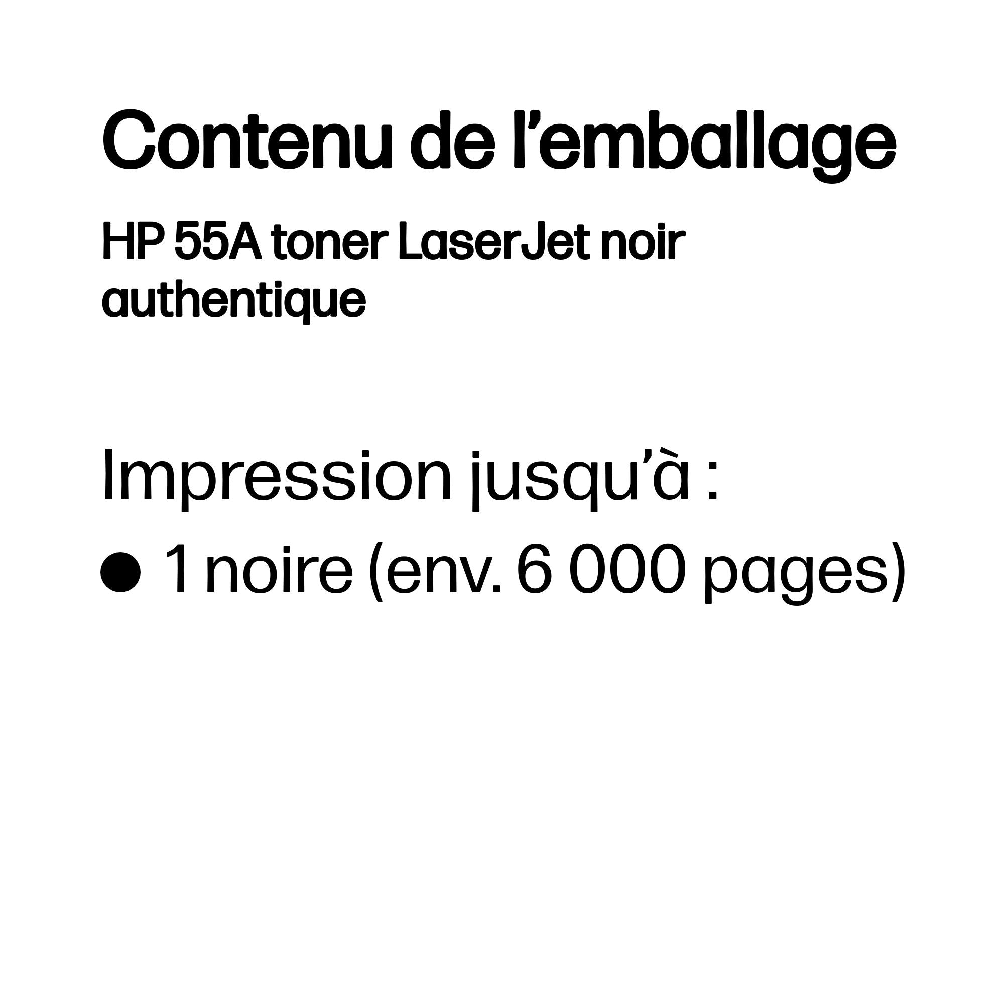 HP 55A toner LaserJet noir authentique