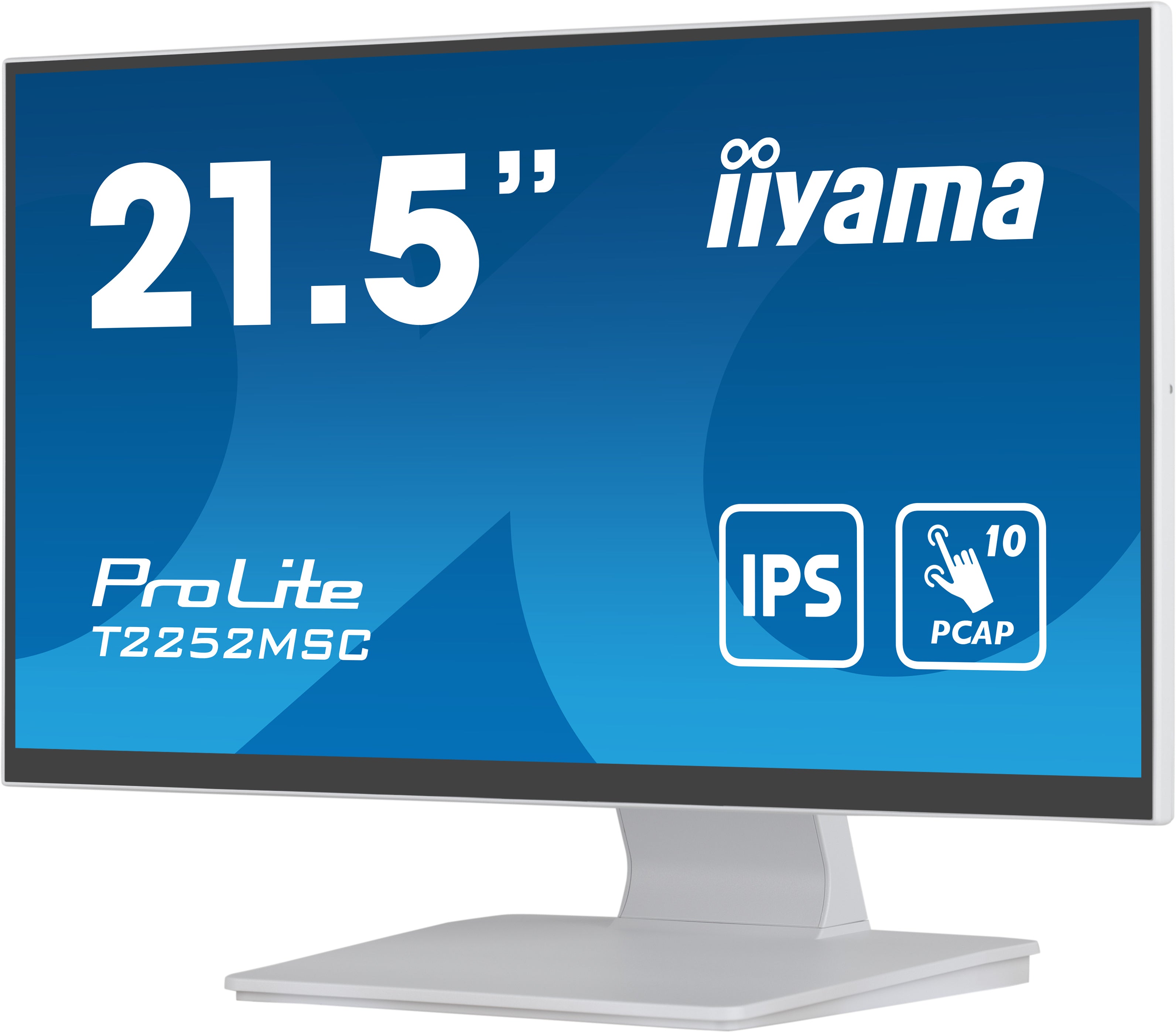 iiyama ProLite T2252MSC-W2 écran plat de PC 54,6 cm (21.5") 1920 x 1080 pixels Full HD LCD Écran tactile Table Blanc