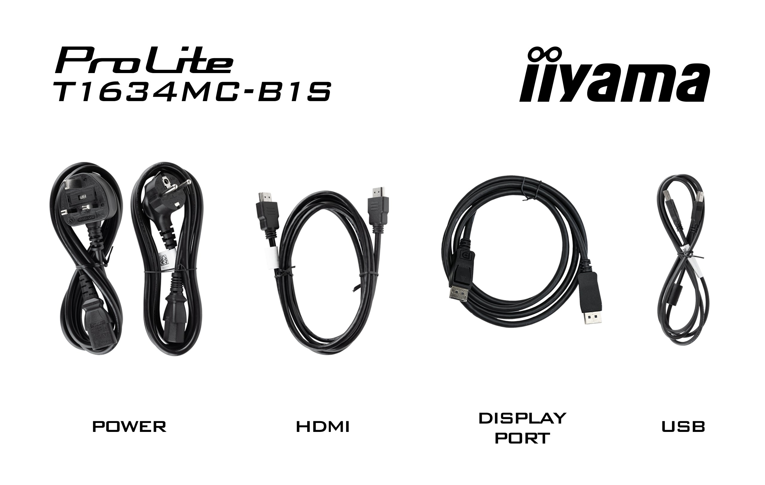 iiyama ProLite T1634MC-B1S écran plat de PC 39,6 cm (15.6") 1920 x 1080 pixels Full HD LED Écran tactile Noir