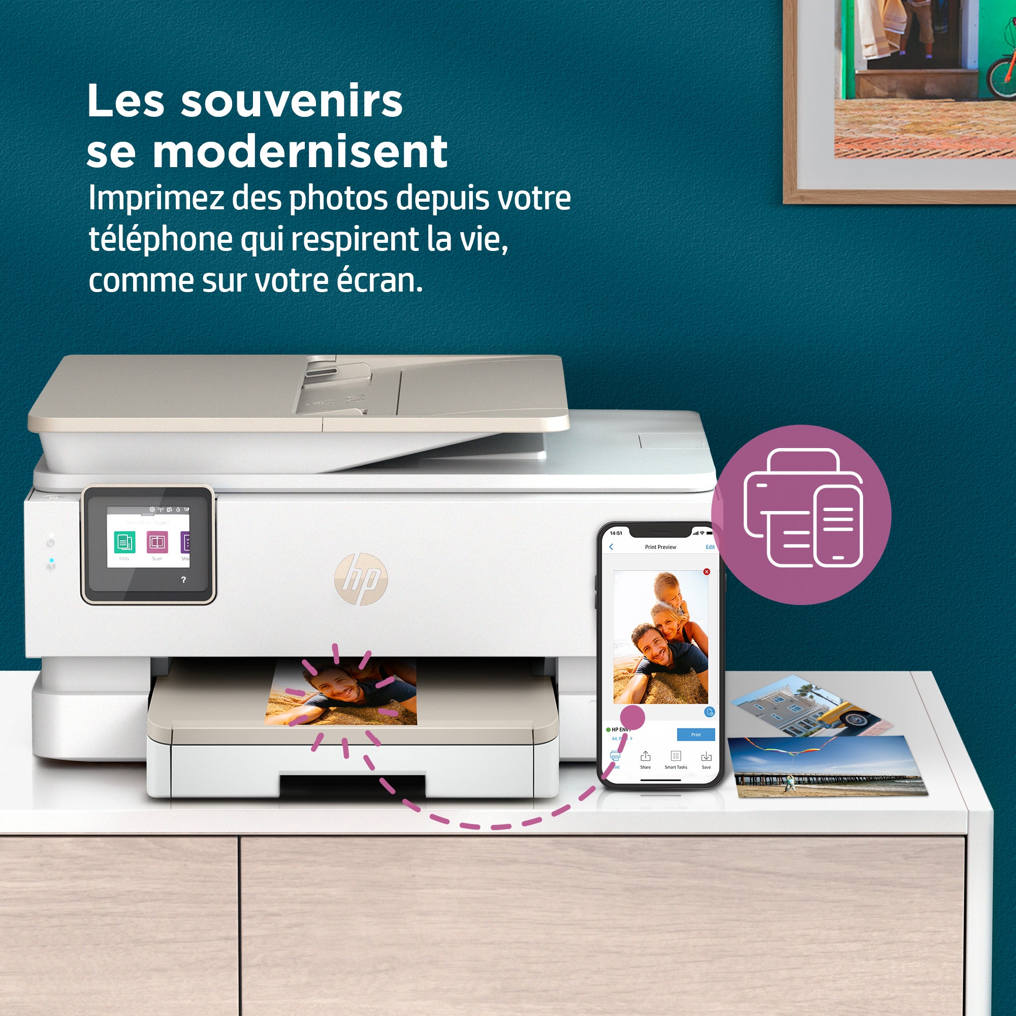 HP ENVY Inspire 7920e Sans fil All-in-One Couleur Imprimante, Instant Ink; copieur, scanner