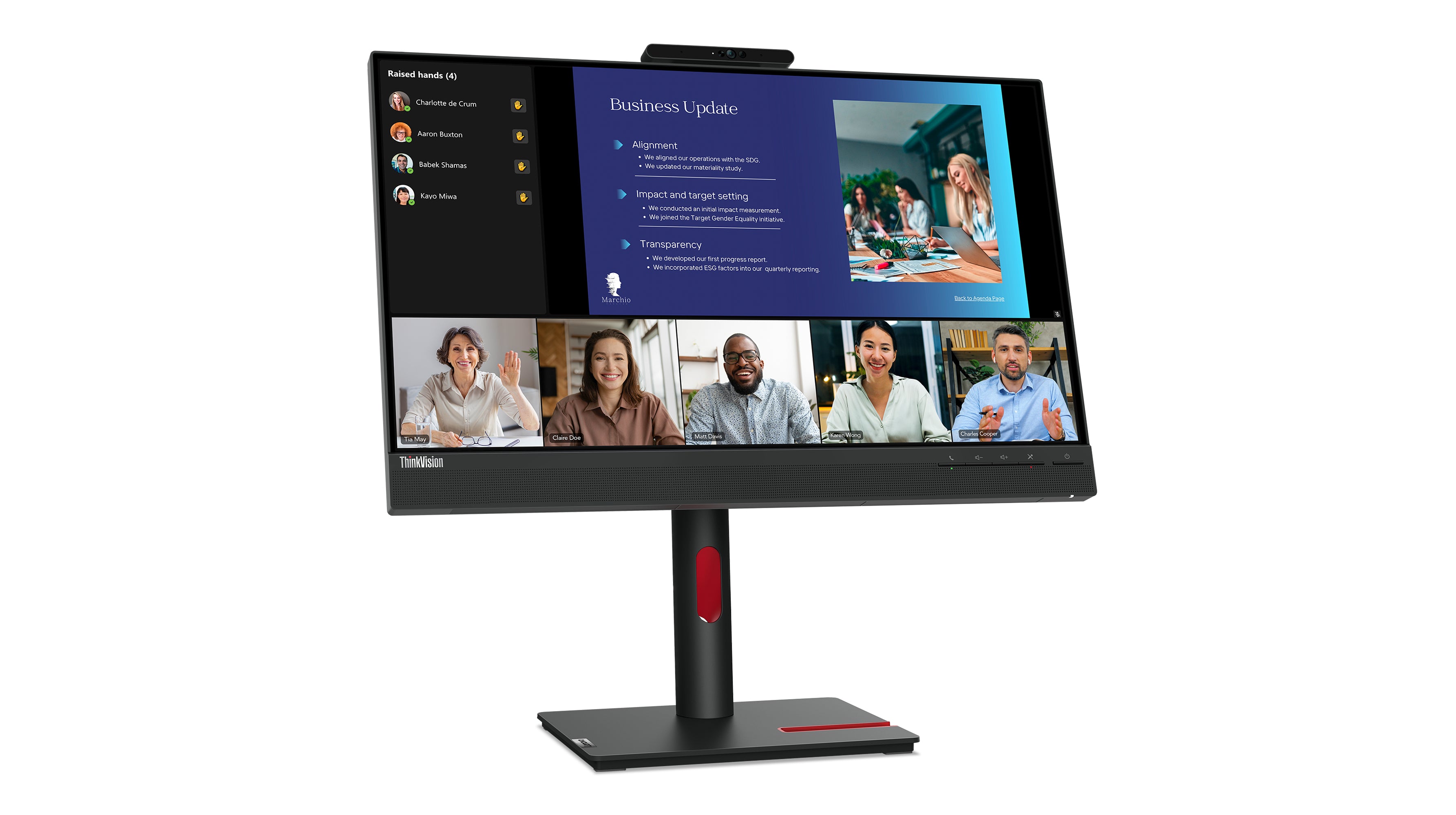 Lenovo ThinkVision T24v-30 LED display 60,5 cm (23.8") 1920 x 1080 pixels Full HD Noir