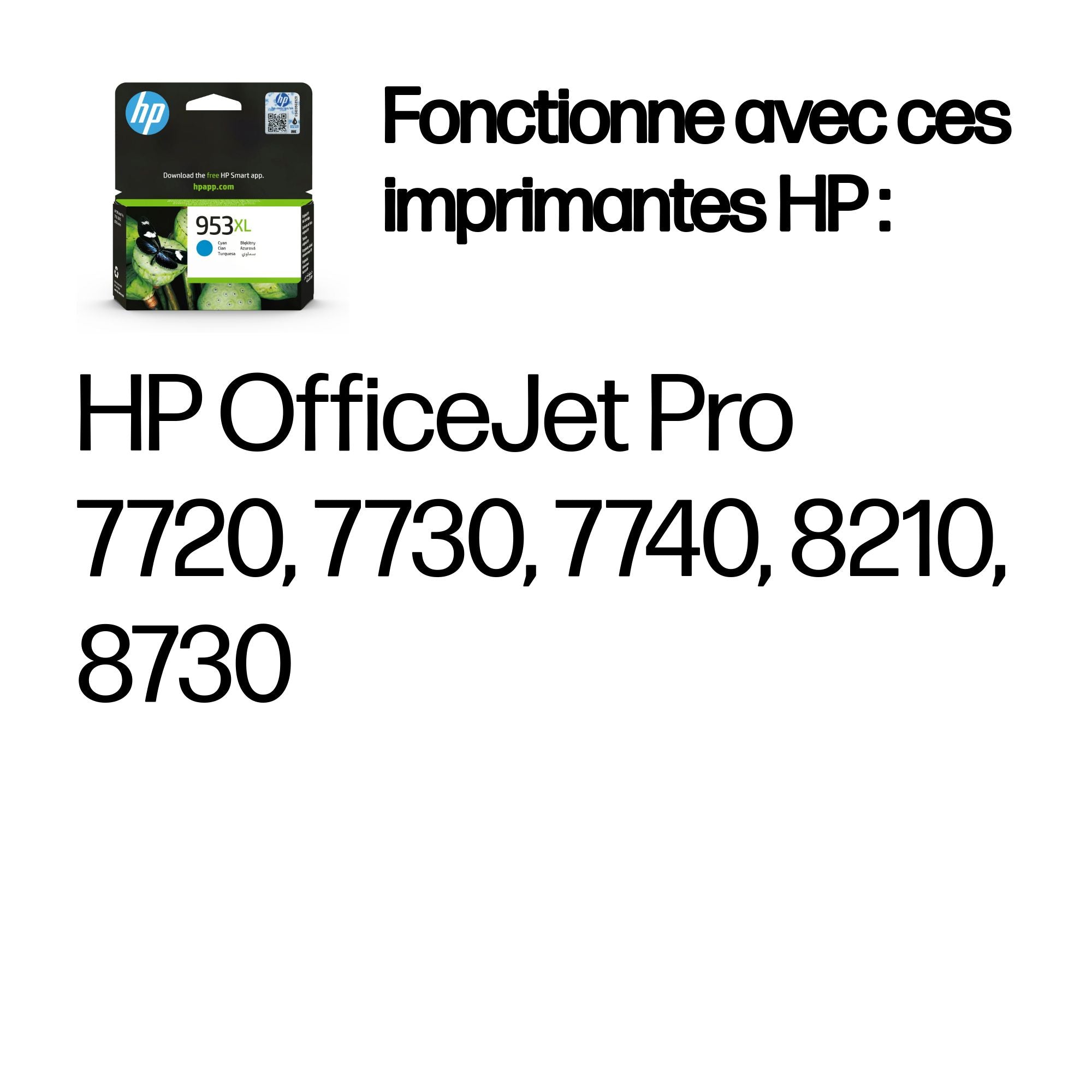 HP 953XL Cartouche d’encre cyan grande capacité authentique