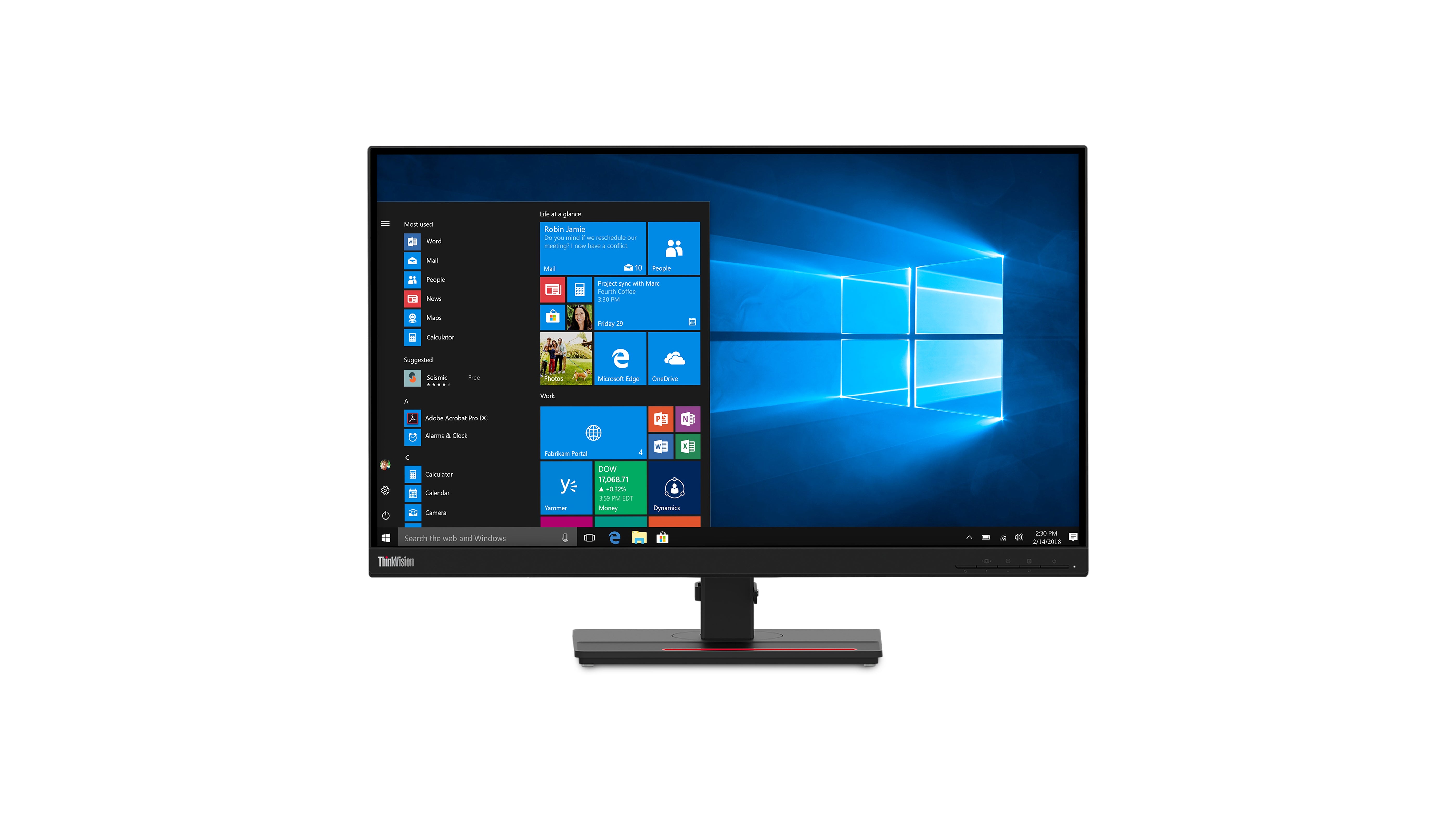 Lenovo ThinkVision T27q-20 LED display 68,6 cm (27") 2560 x 1440 pixels Quad HD LCD Noir