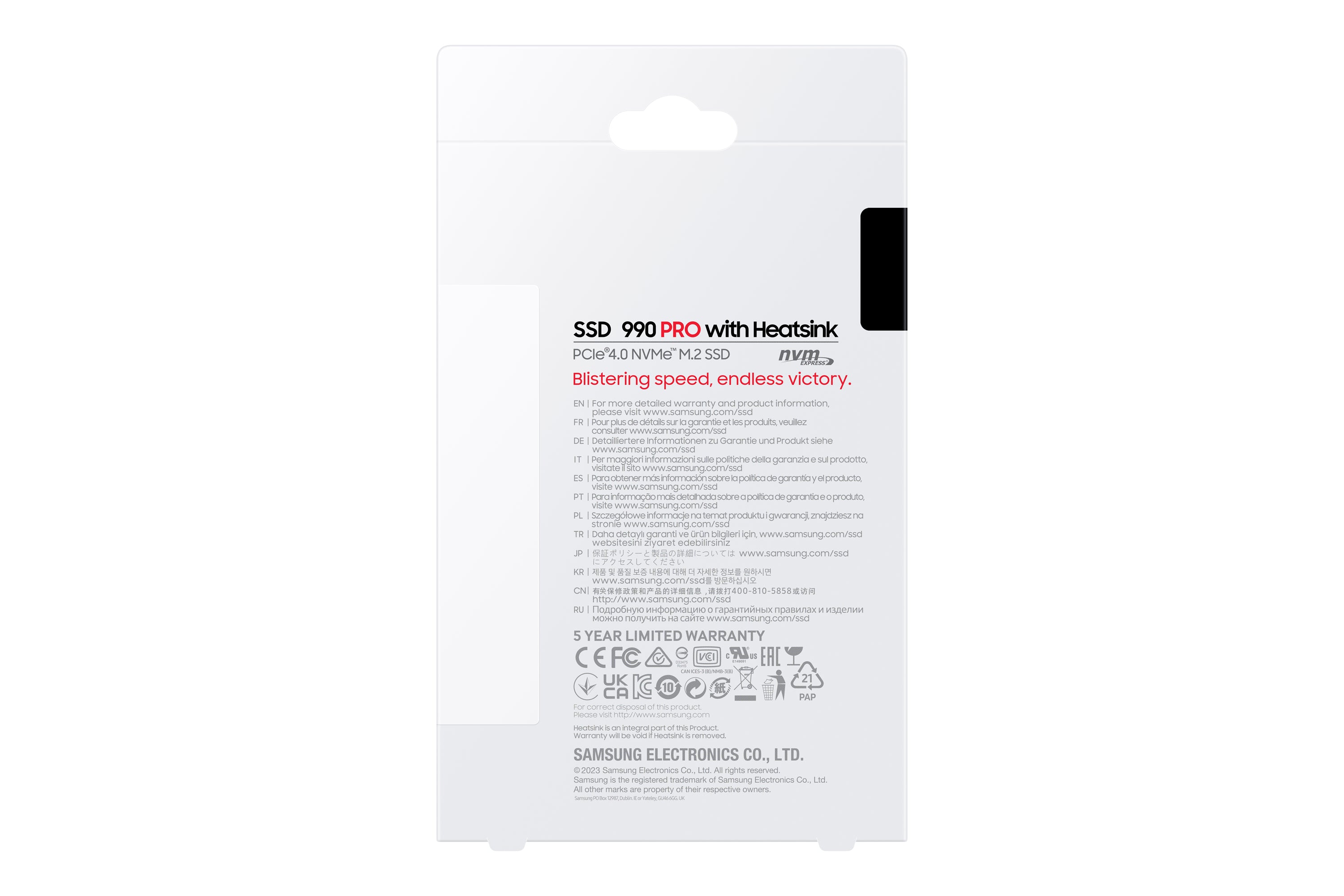 Samsung MZ-V9P2T0 2 To M.2 PCI Express 4.0 NVMe V-NAND MLC