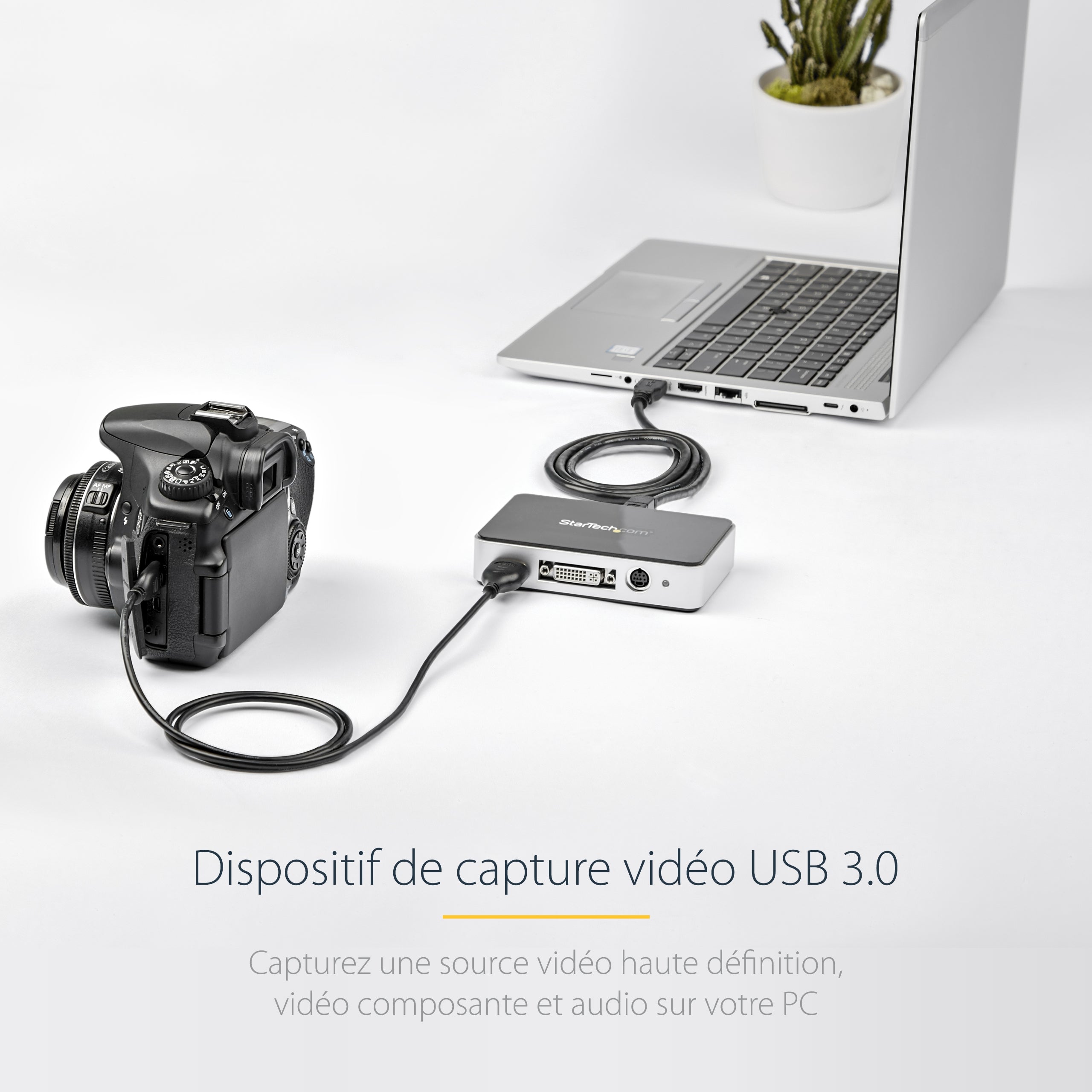 StarTech.com Boîtier d'acquisition vidéo HD USB 3.0 - Enregistreur vidéo HDMI / DVI / VGA / Composant - 1080p - 60fps
