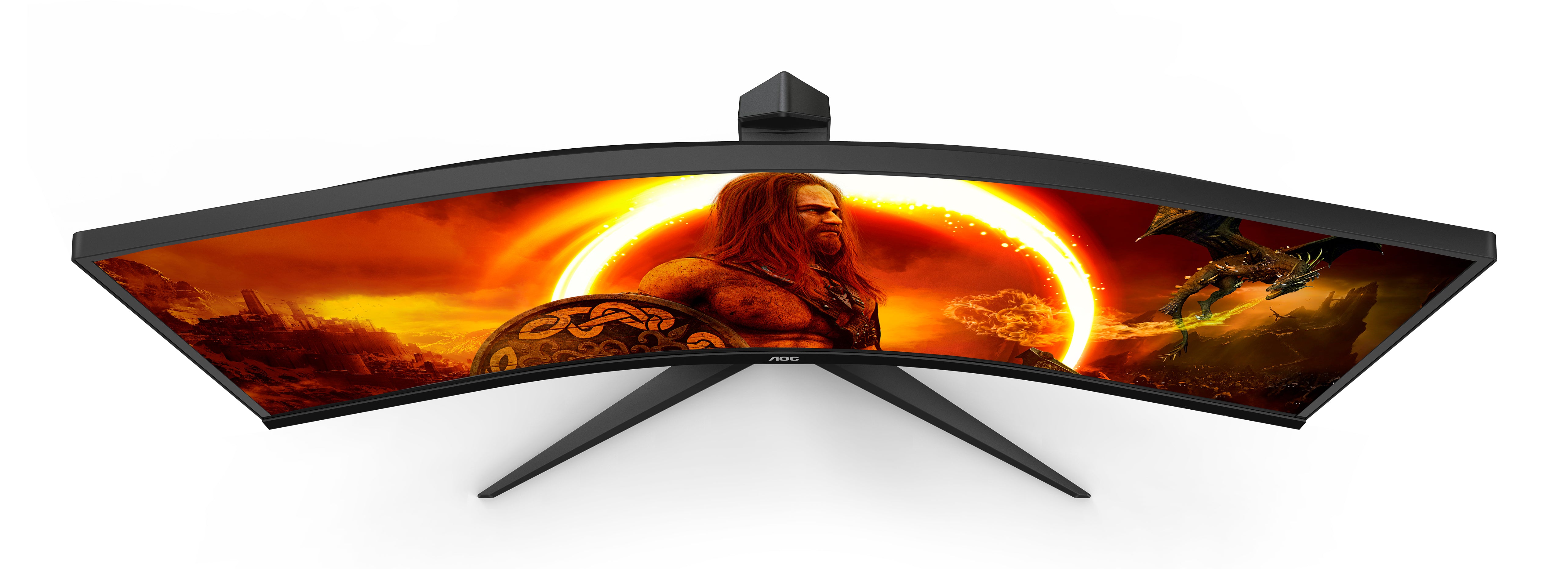 AOC G2 CU34G2XE/BK LED display 86,4 cm (34") 3440 x 1440 pixels Wide Quad HD LCD Noir, Rouge