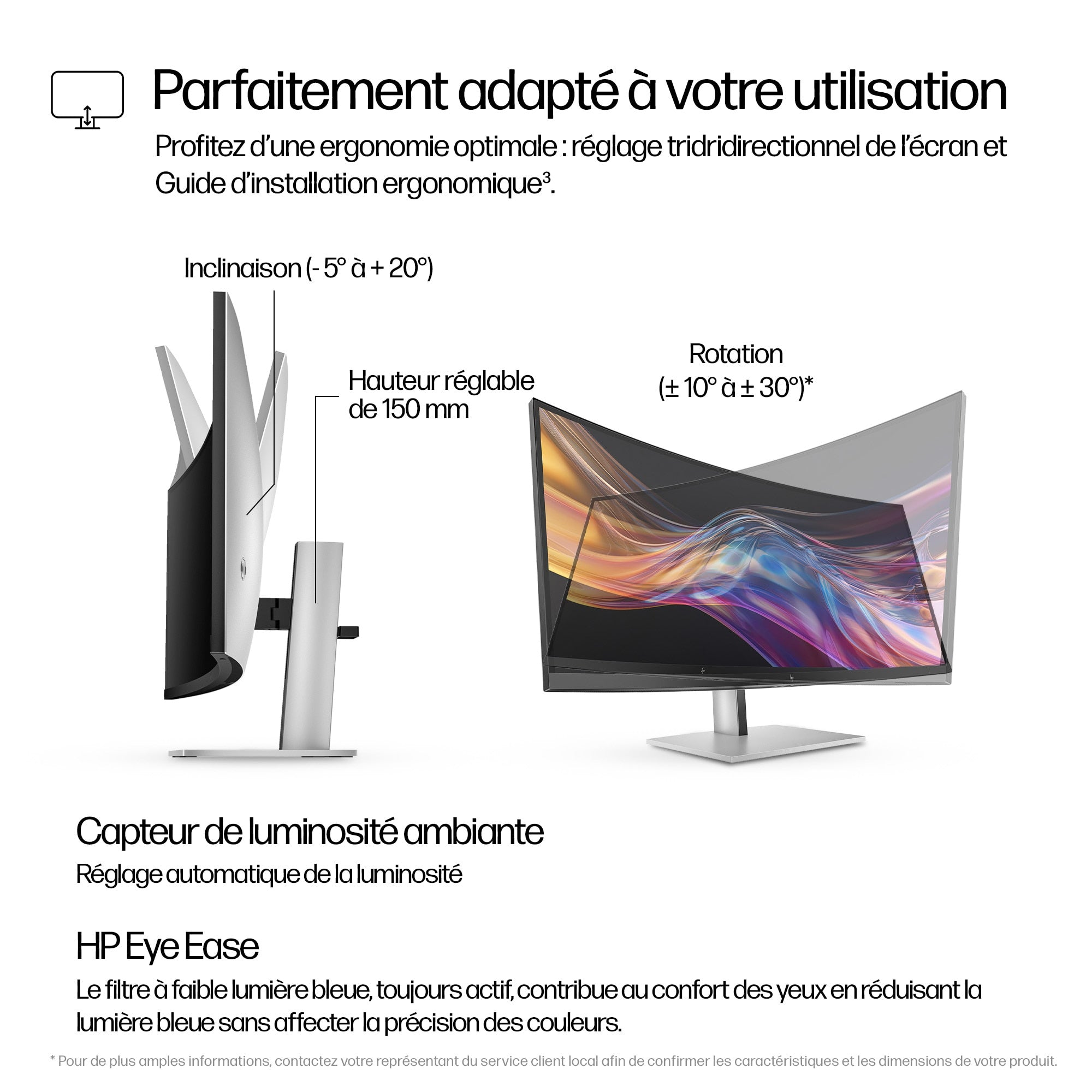 HP Series 7 Pro Écran WQHD+ Thunderbolt 4 37,5 pouces - 738pu