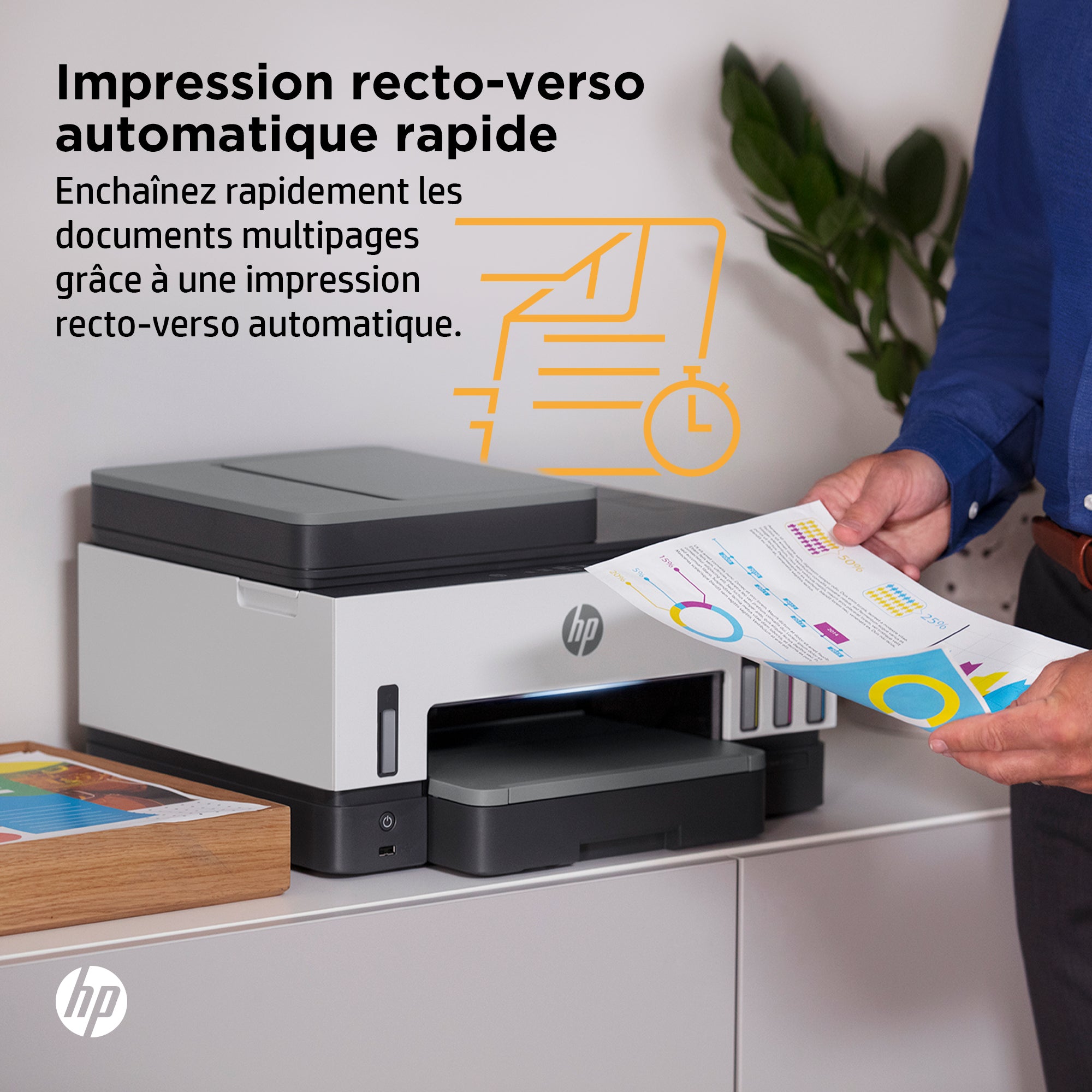 HP Smart Tank 7605 Sans fil All-in-One Couleur Imprimante, Impression recto-verso; copieur, scanner