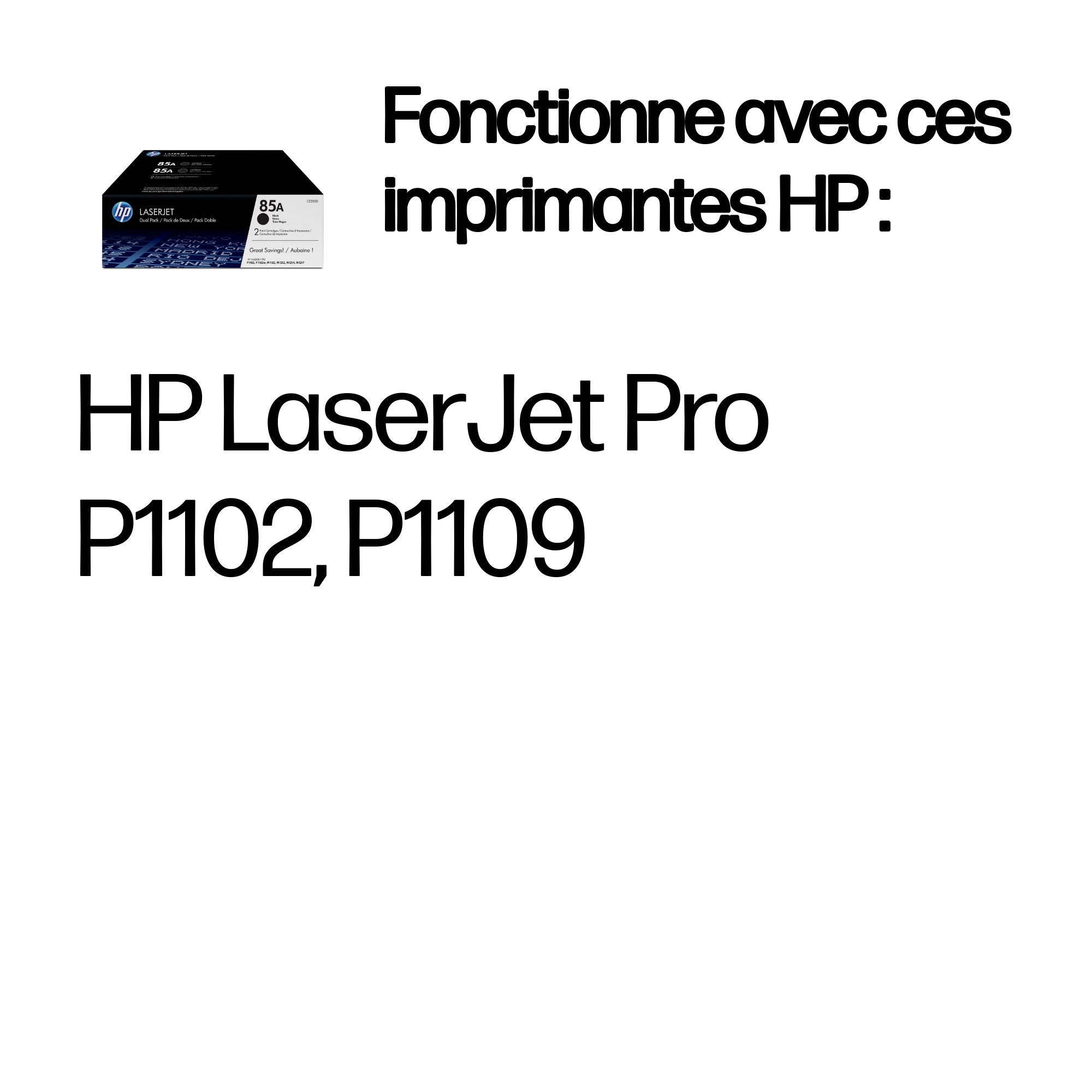 HP 85A pack de 2 toners LaserJet noir authentiques