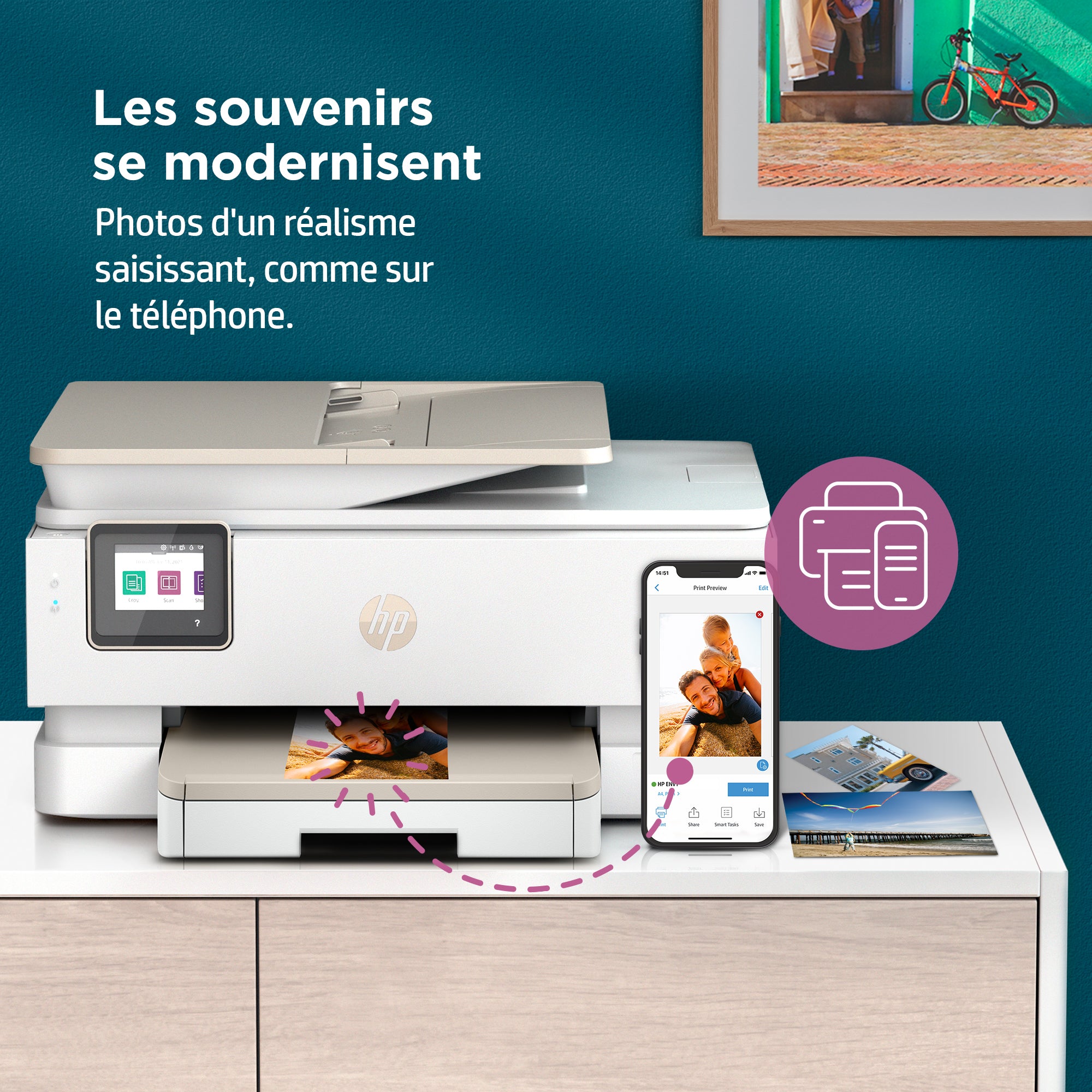 HP ENVY Inspire 7920e Sans fil All-in-One Couleur Imprimante, Instant Ink; copieur, scanner