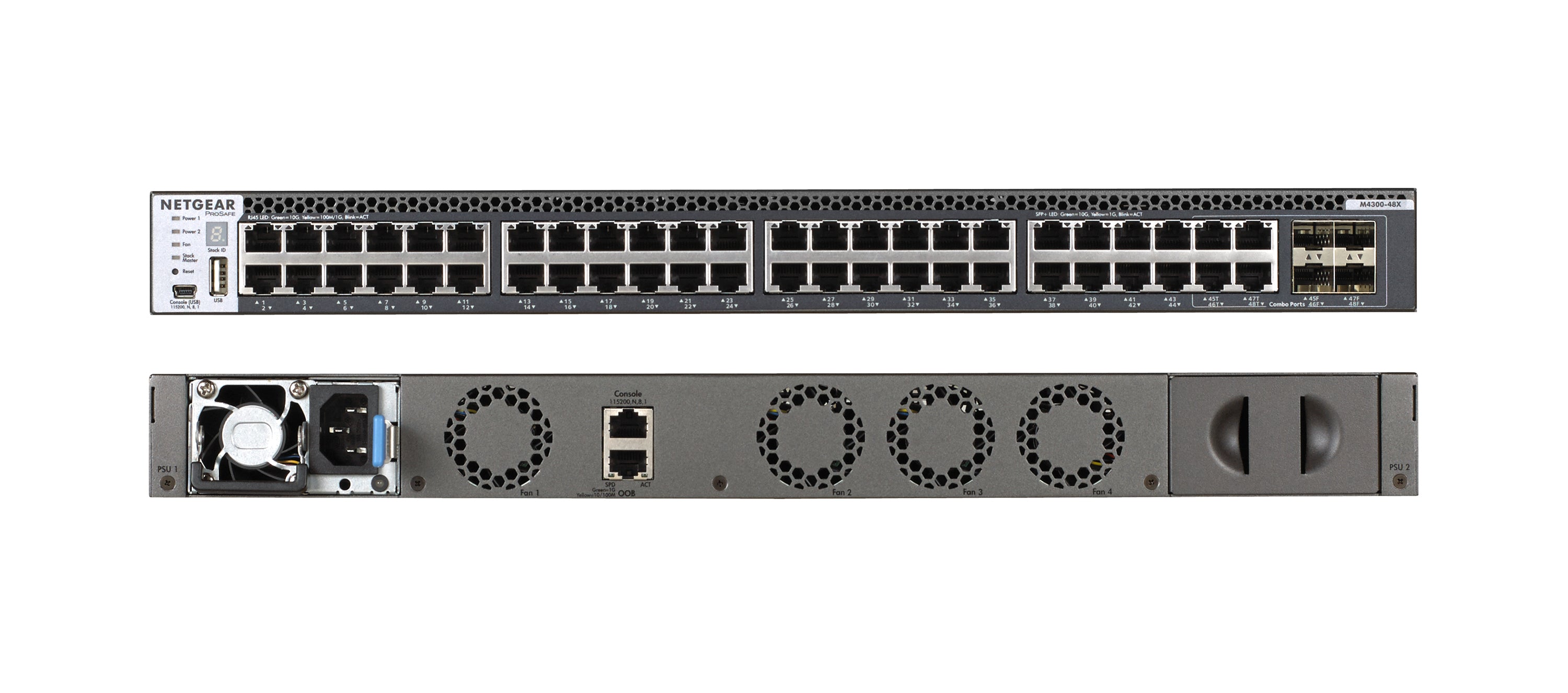 NETGEAR M4300-48X/US/EME Géré 10G Ethernet (100/1000/10000) 1U Gris