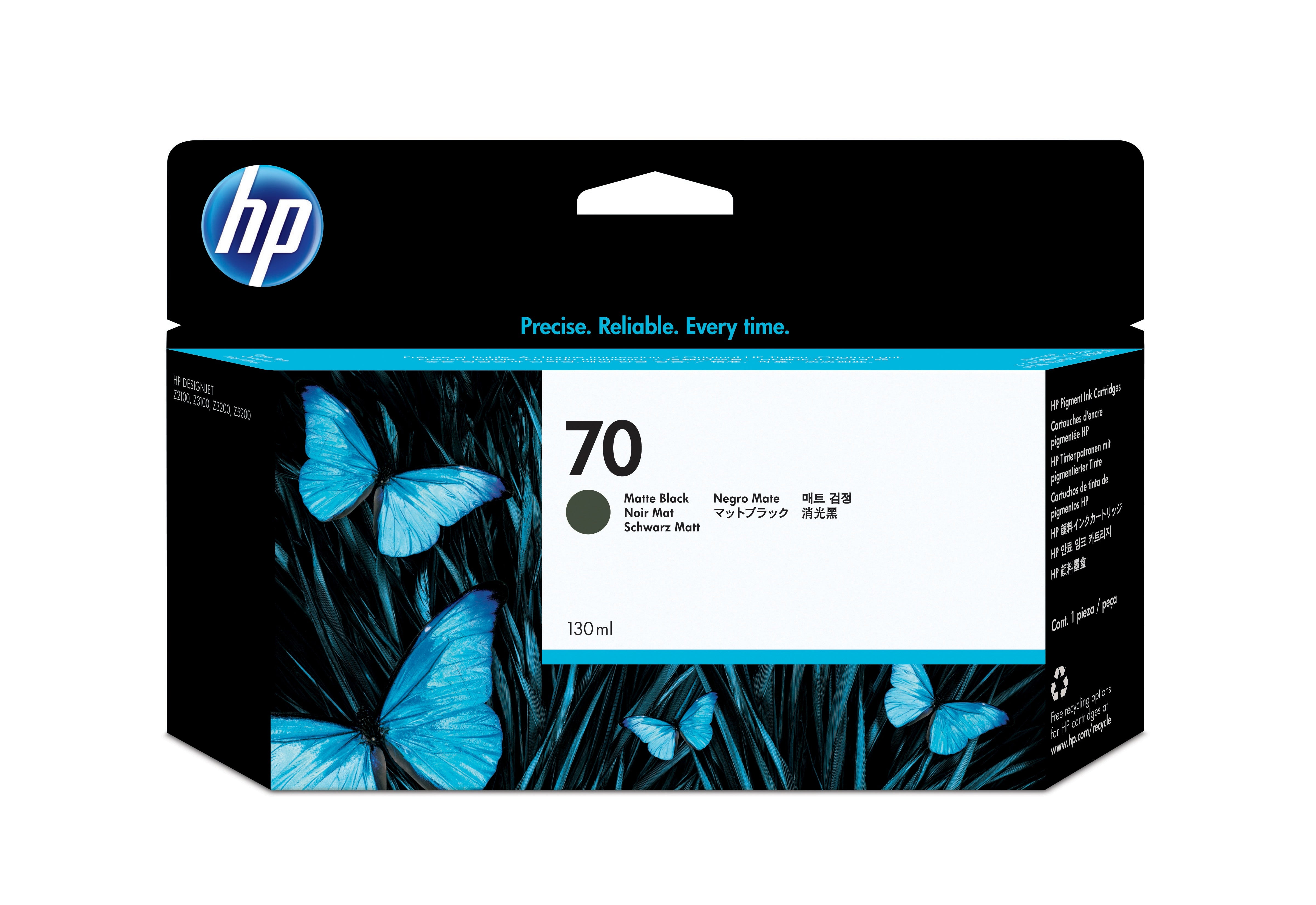 HP 70 cartouche d'encre DesignJet noir mat, 130 ml