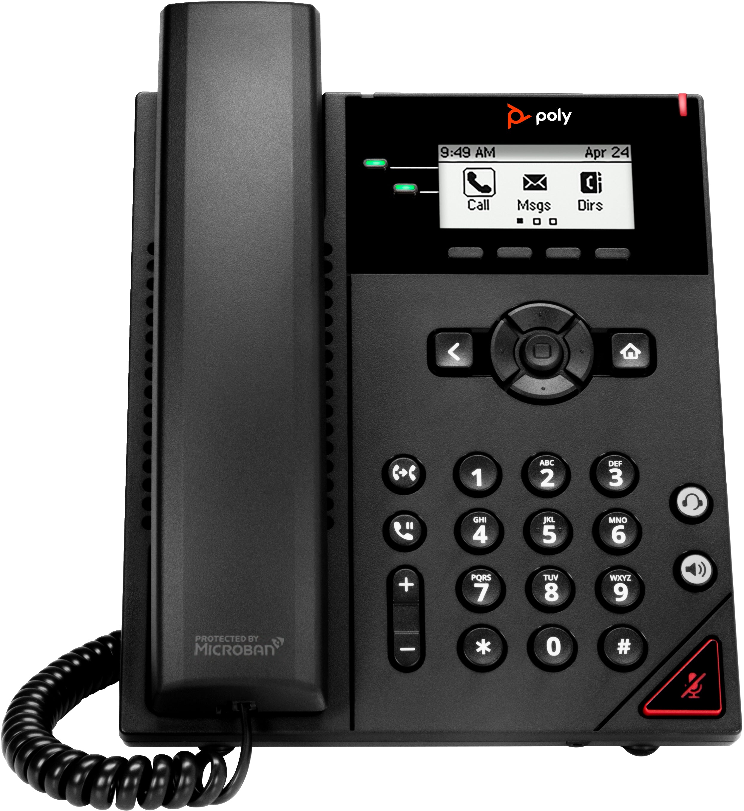 POLY Téléphone IP VVX 150 à 2 lignes et compatible PoE