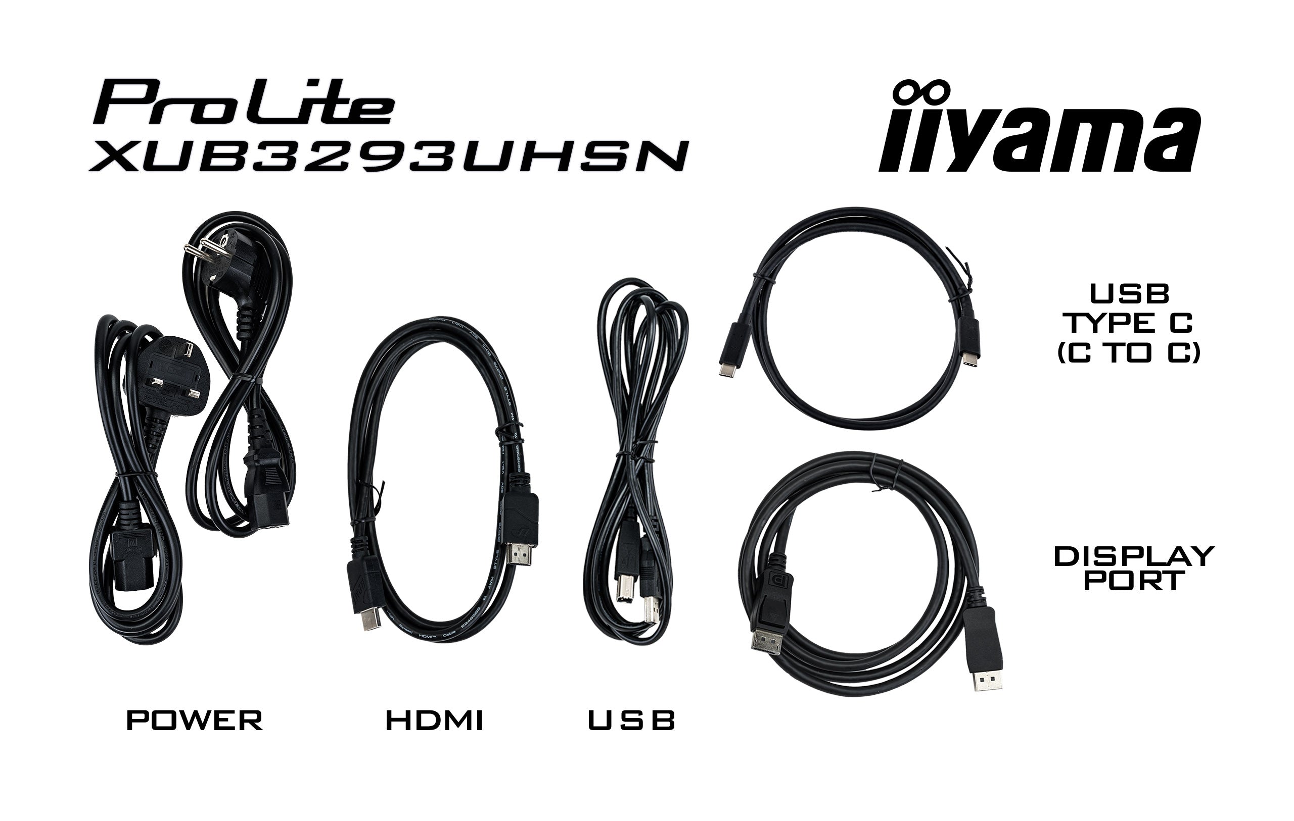 iiyama ProLite XUB3293UHSN-B5 écran plat de PC 80 cm (31.5") 3840 x 2160 pixels 4K Ultra HD LCD Noir
