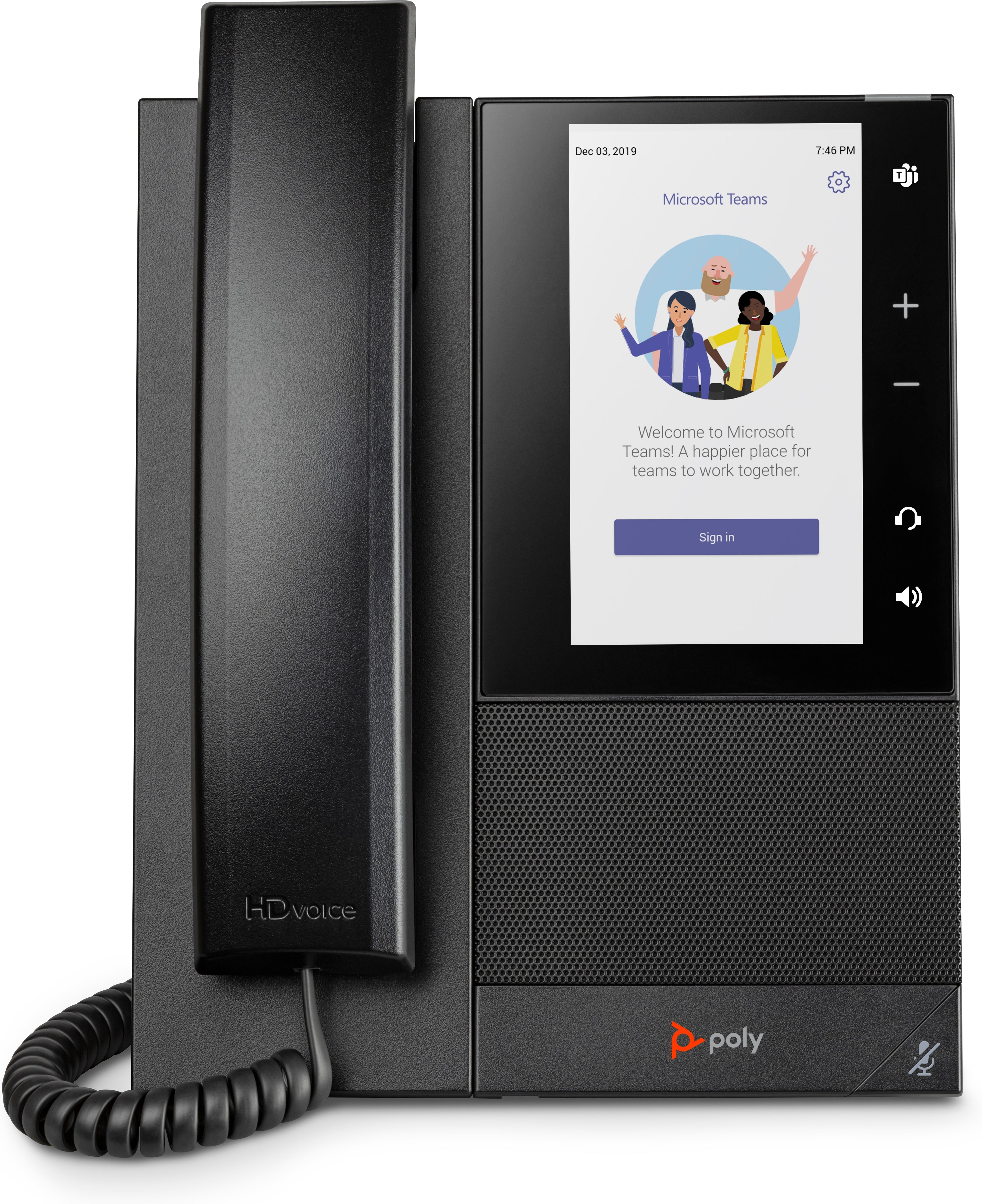 POLY Téléphone multimédia professionnel CCX 500 pour Microsoft Teams et compatible PoE