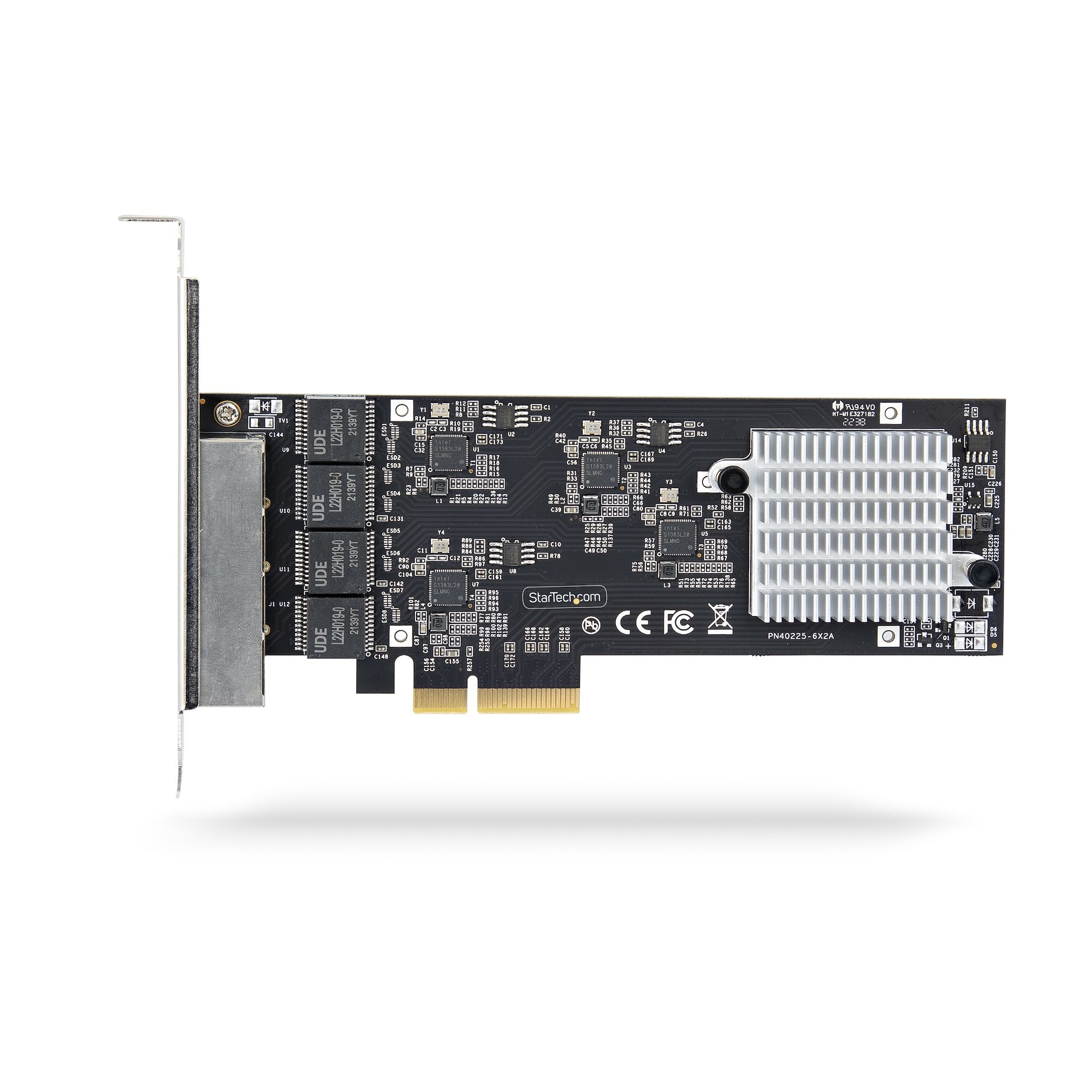 StarTech.com Carte Réseau PCIe à 4 Ports 2,5 Gbps NBASE-T, Intel I225-V - Carte Réseau pour PC - Carte Réseau Ethernet Multi-Gigabit - Carte LAN Serveur PCI Express 2.1 - Interface Ethernet de Bureau