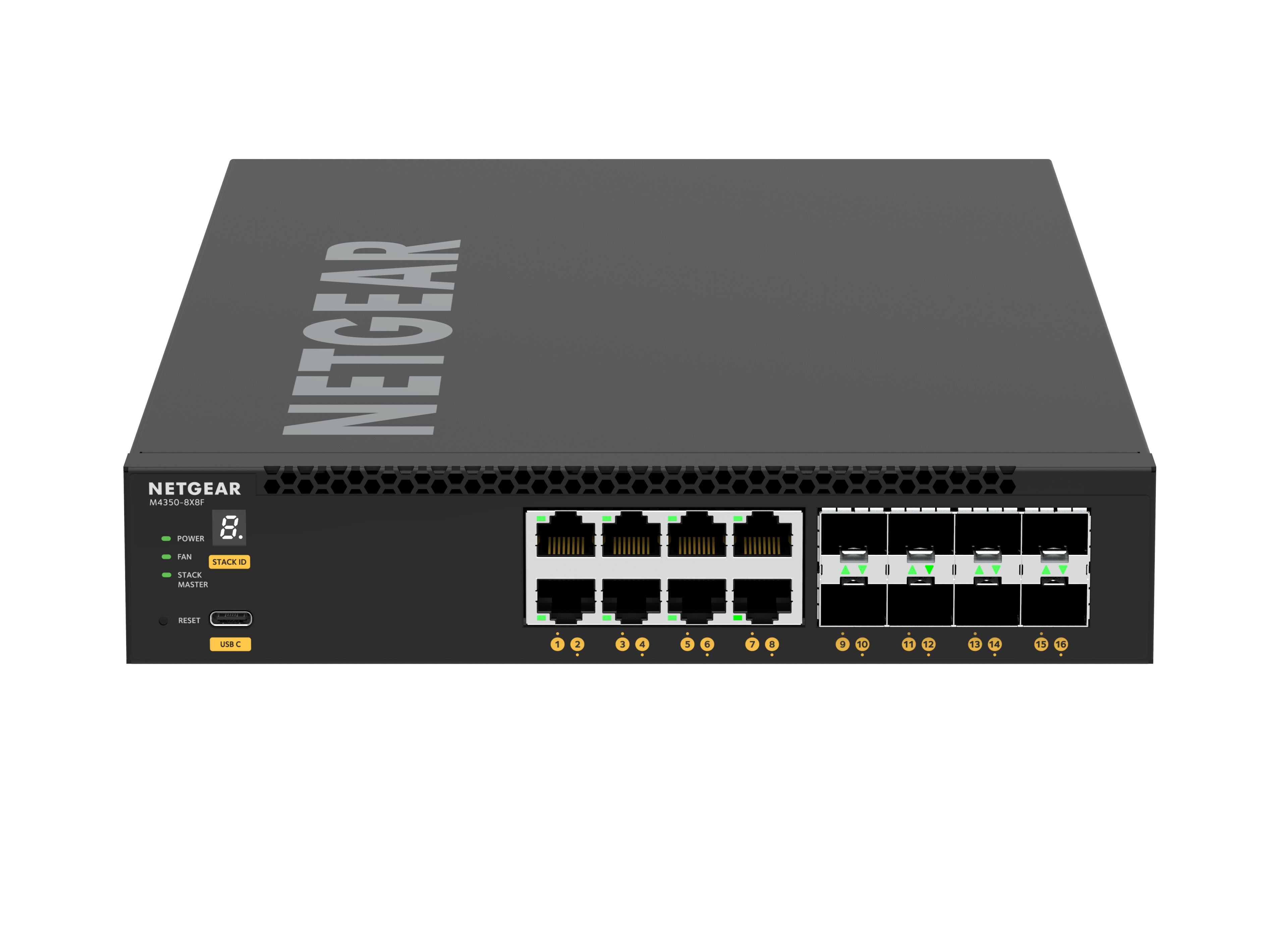 NETGEAR M4350-8X8F Géré L3 10G Ethernet (100/1000/10000) 1U Noir