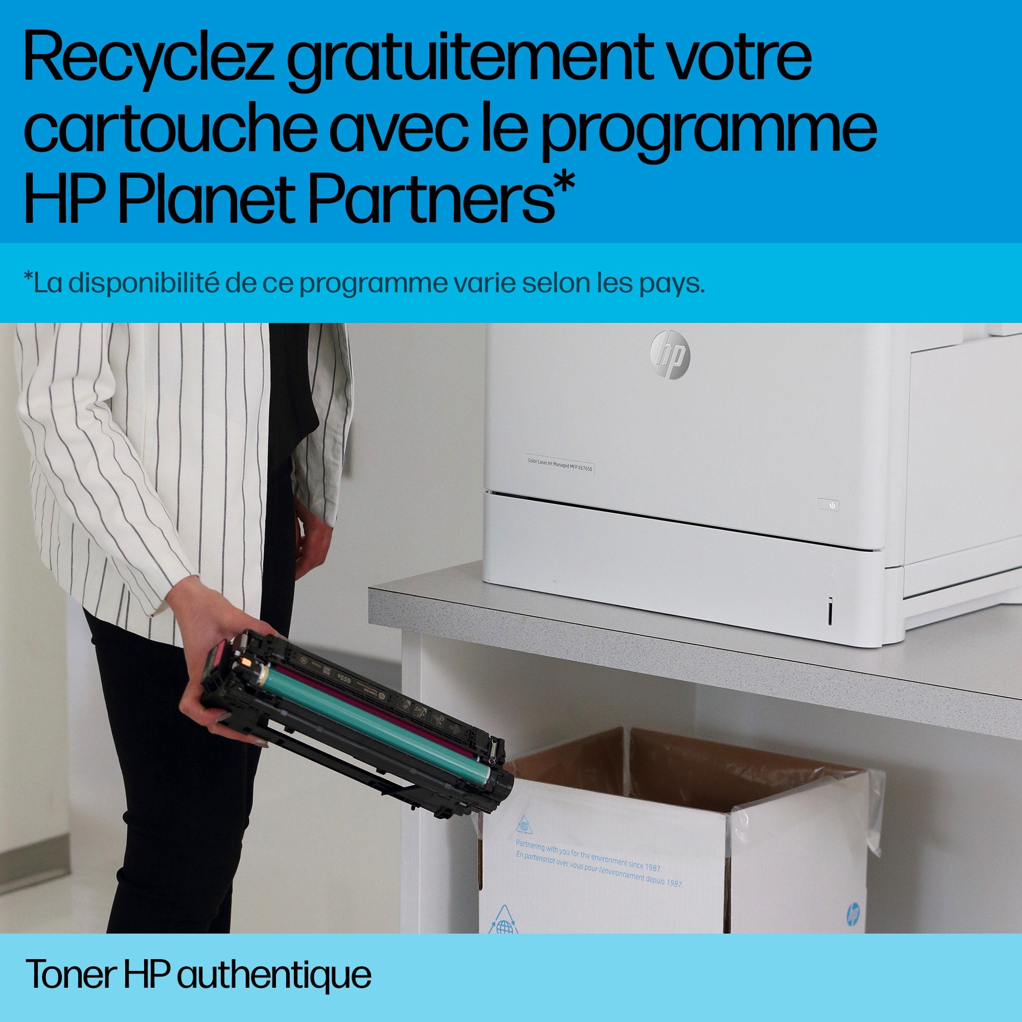 HP 410XLaserJet, lot de 3 cartouches de toner grande capacité authentiques, cyan/magenta/jaune