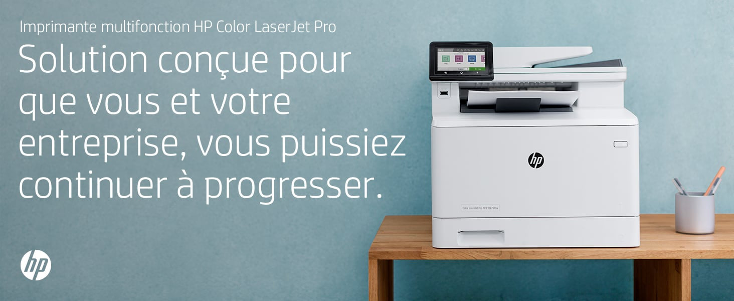 HP Color LaserJet Pro Imprimante multifonction M479fnw, Impression, copie, numérisation, télécopie, e-mail, Numérisation vers e-mail/PDF; Chargeur automatique de documents déroulé de 50 feuilles