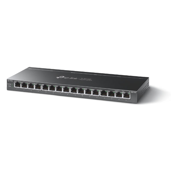 TP-Link TL-SG116P commutateur réseau Non-géré Gigabit Ethernet (10/100/1000) Connexion Ethernet, supportant l'alimentation via ce port (PoE) Noir