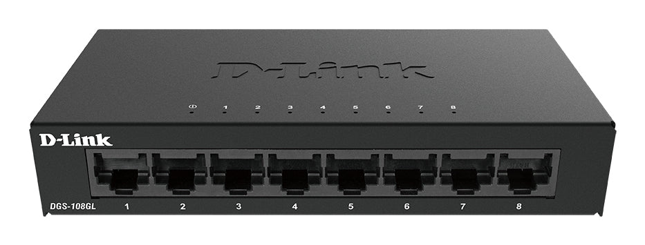 D-Link DGS-108GL Non-géré Gigabit Ethernet (10/100/1000) Noir