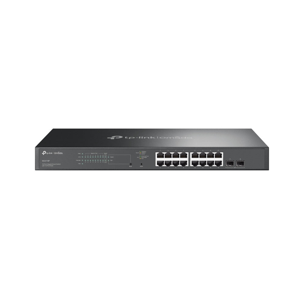 TP-Link Omada SG2218P commutateur réseau Géré L2/L2+ Gigabit Ethernet (10/100/1000) Connexion Ethernet, supportant l'alimentation via ce port (PoE) 1U Noir