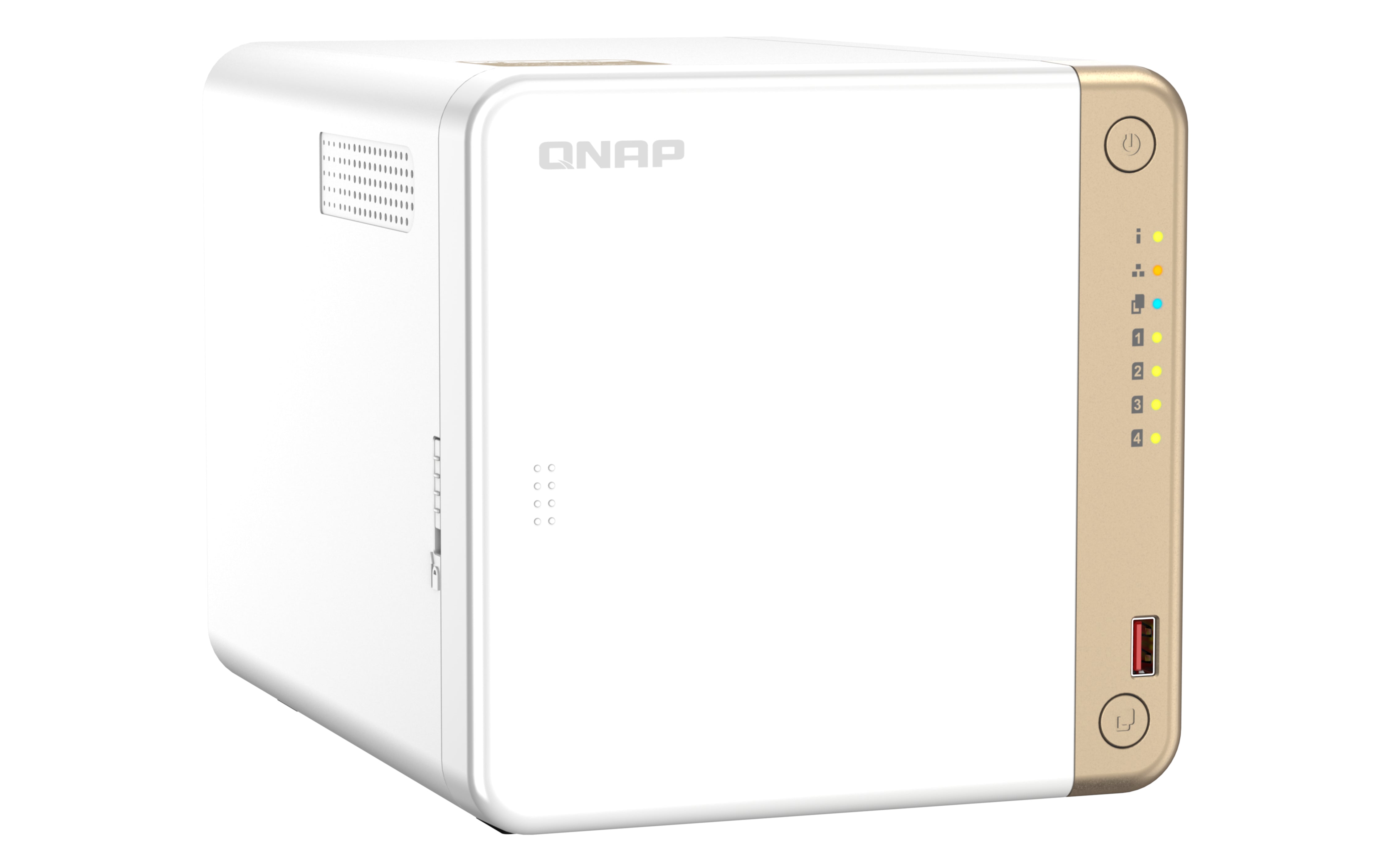 QNAP TS-462-4G serveur de stockage NAS Tower Intel® Celeron® N4505 2 Go DDR4 0 To QNAP QTS Blanc