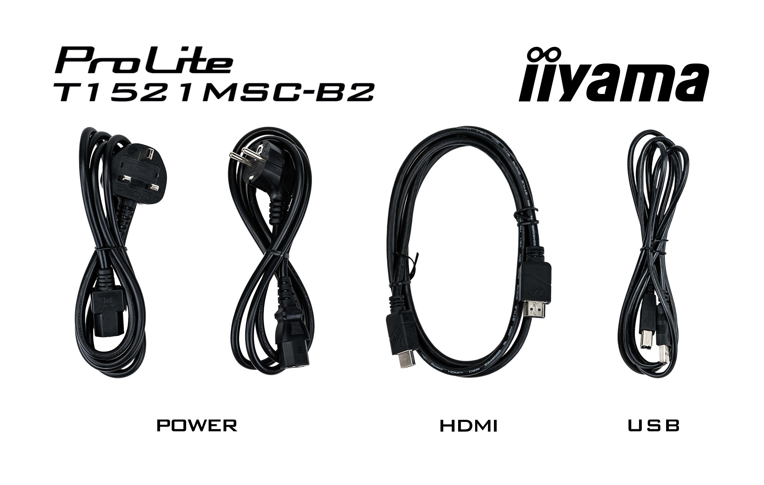 iiyama ProLite T1521MSC-B2 écran plat de PC 38,1 cm (15") 1024 x 768 pixels XGA LED Écran tactile Dessus de table Noir