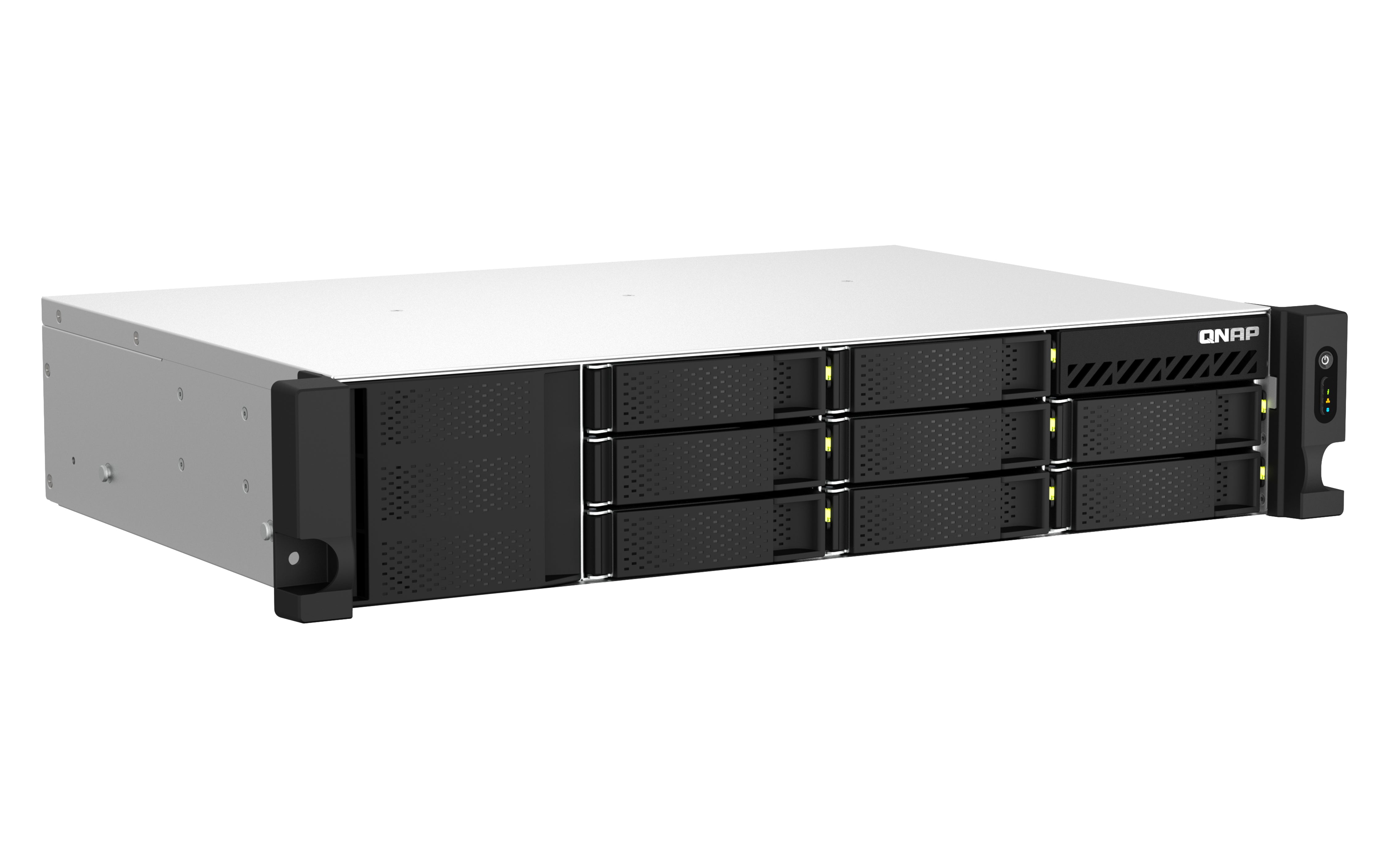 QNAP TS-873AEU-4G serveur de stockage NAS Rack (2 U) Ryzen Embedded V1500B 4 Go DDR4 0 To QuTS hero Noir