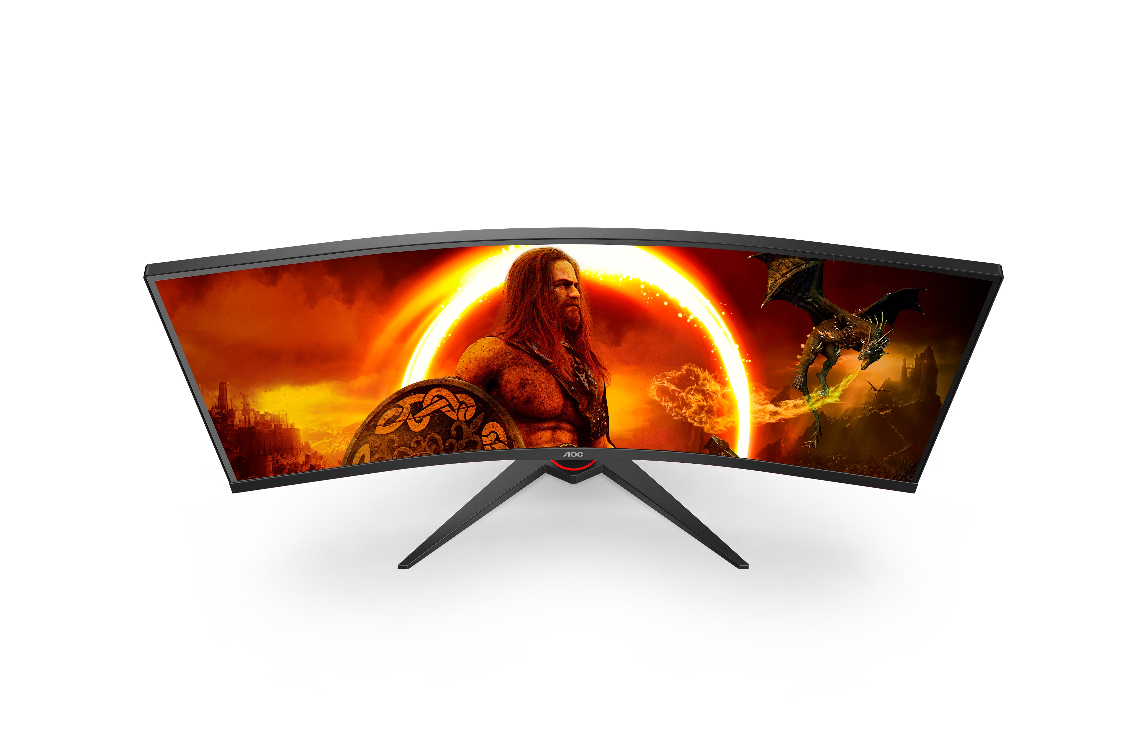 AOC G2 CU34G2XE/BK LED display 86,4 cm (34") 3440 x 1440 pixels Wide Quad HD LCD Noir, Rouge