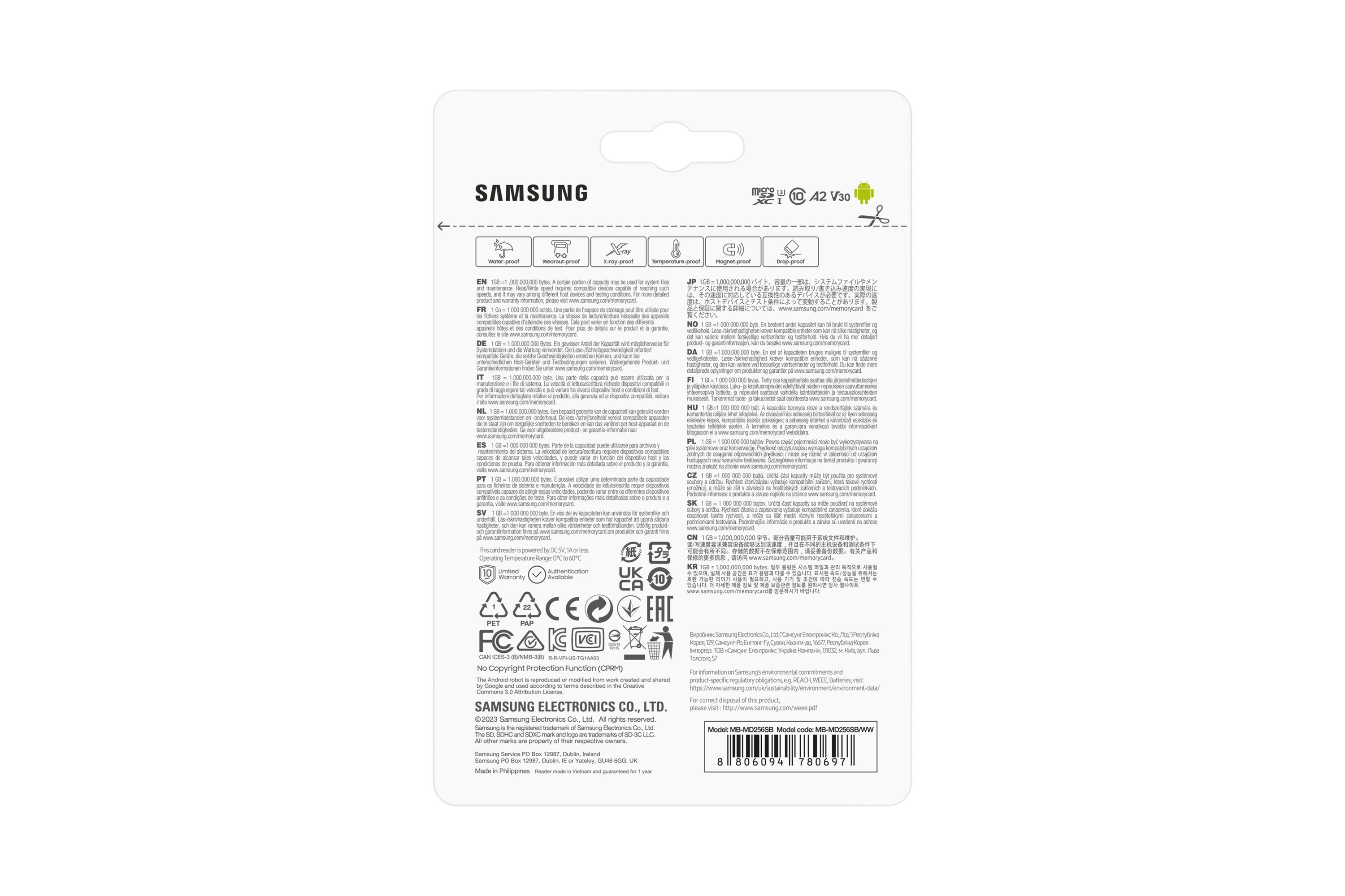 Samsung MB-MD256S 256 Go MicroSDXC UHS-I Classe 10