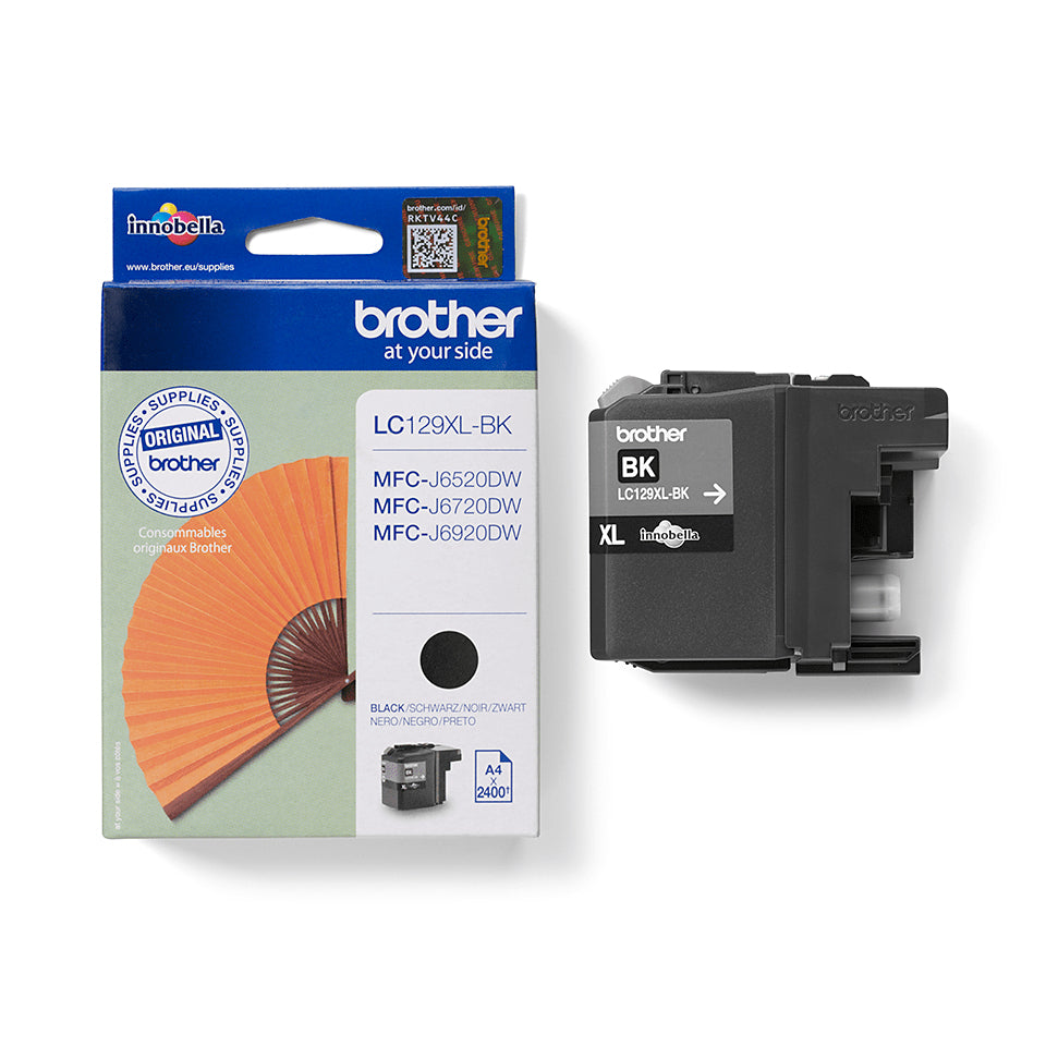 Brother LC129XLBK cartouche d'encre 1 pièce(s) Original Rendement élevé (XL) Noir