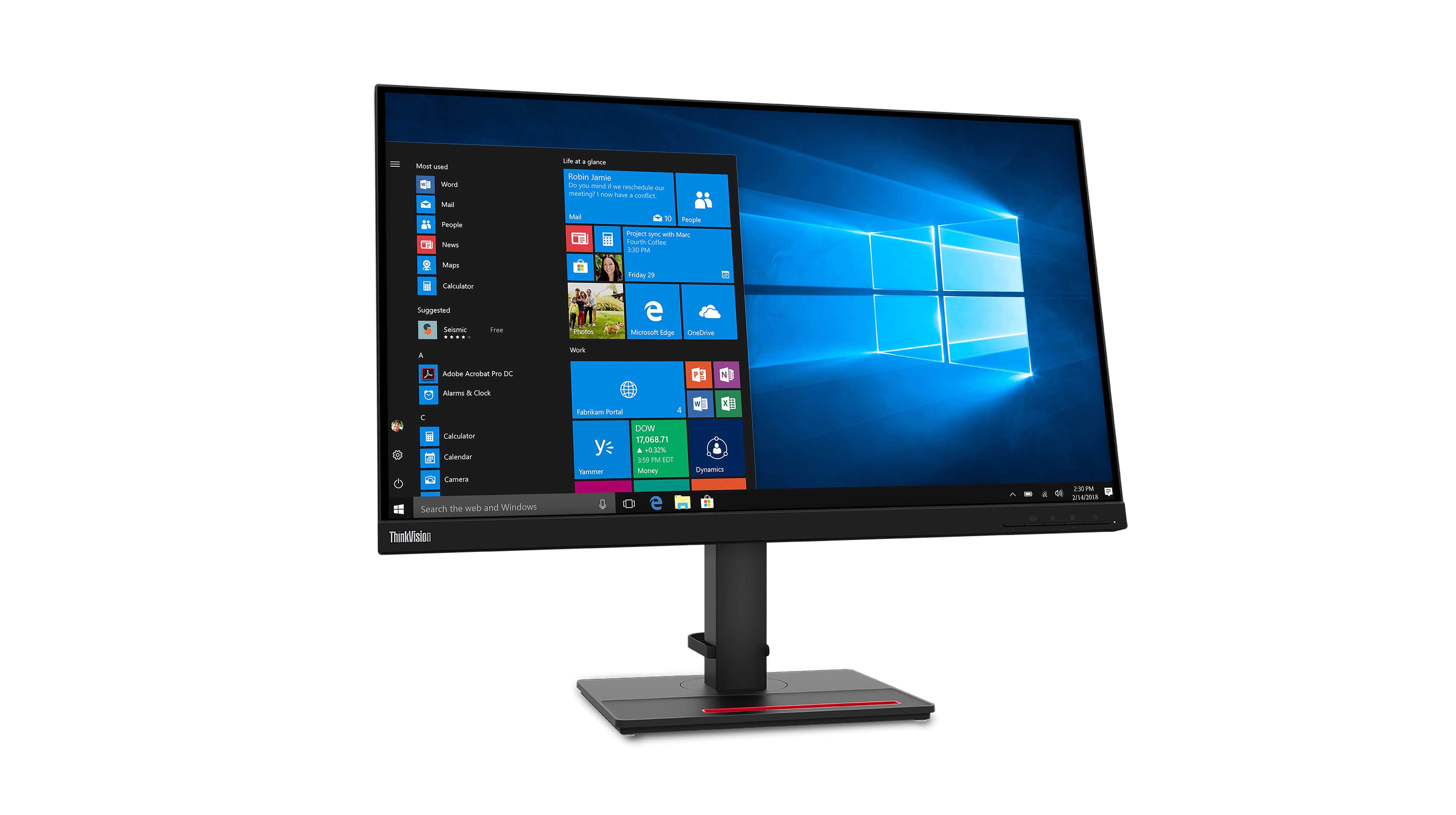 Lenovo ThinkVision T27q-20 LED display 68,6 cm (27") 2560 x 1440 pixels Quad HD LCD Noir