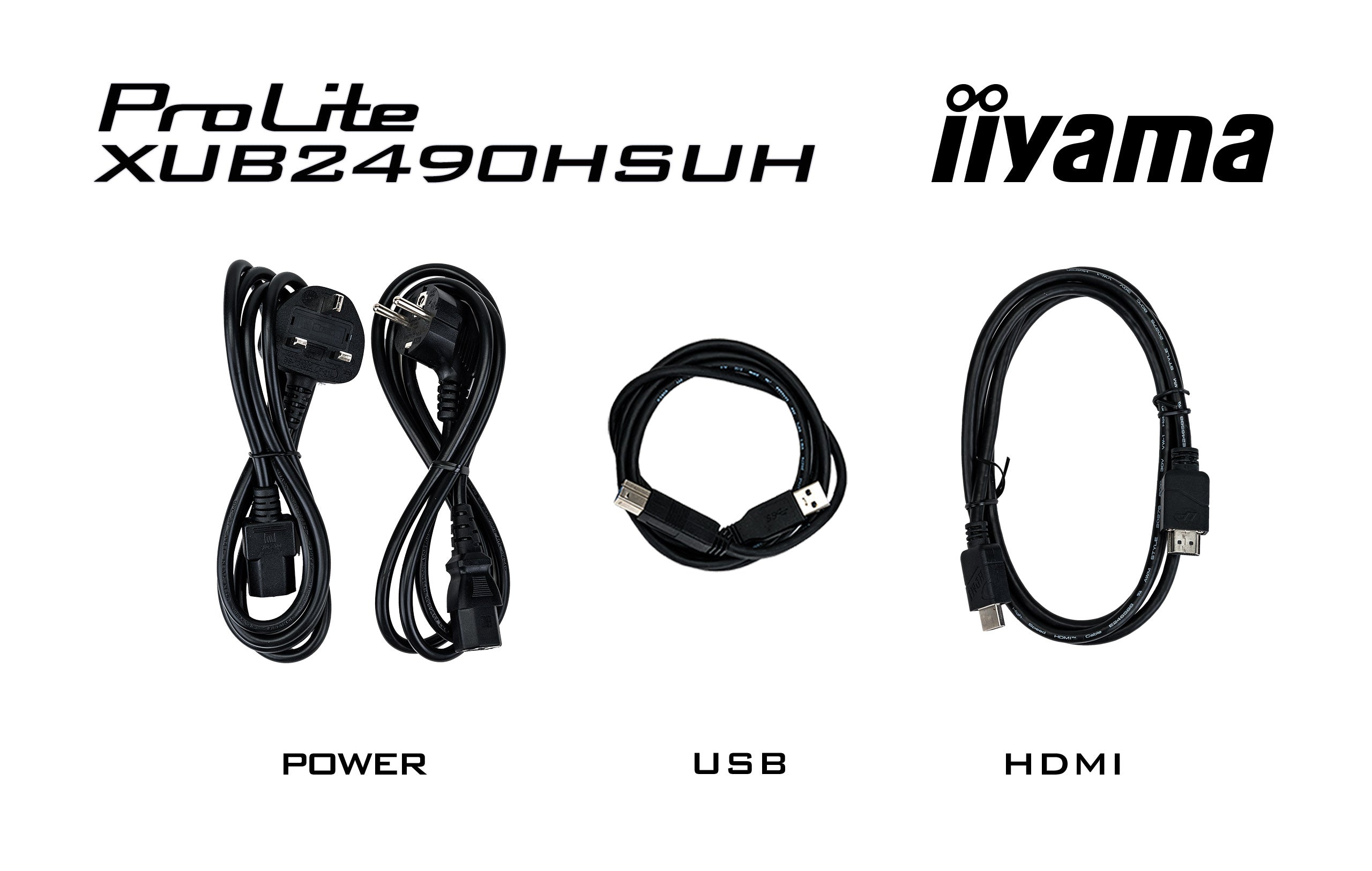 iiyama ProLite XUB2490HSUH-B1 écran plat de PC 60,5 cm (23.8") 1920 x 1080 pixels Full HD LED Noir